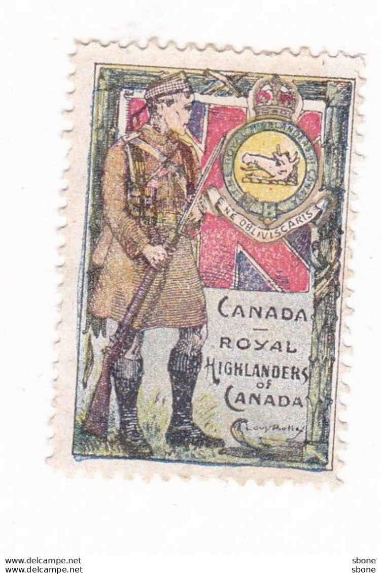 Vignette Militaire Delandre - Canada - Royal Highlanders Of Canada - Vignettes Militaires