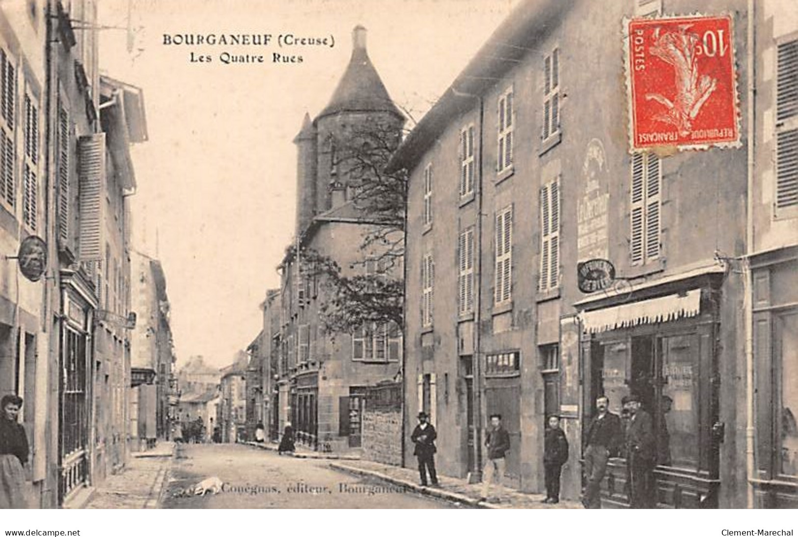 BOURGANEUF - Les Quatre Rues - Très Bon état - Bourganeuf