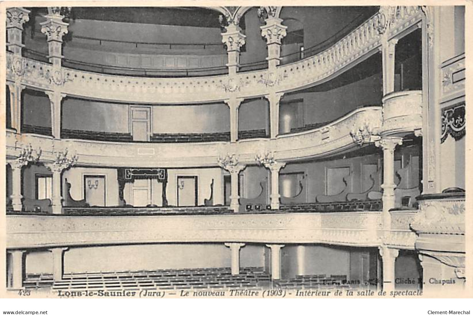 LONS LE SAUNIER - Le Nouveau Théâtre (1903) - Intérieur De La Salle De Spectacle - Très Bon état - Lons Le Saunier
