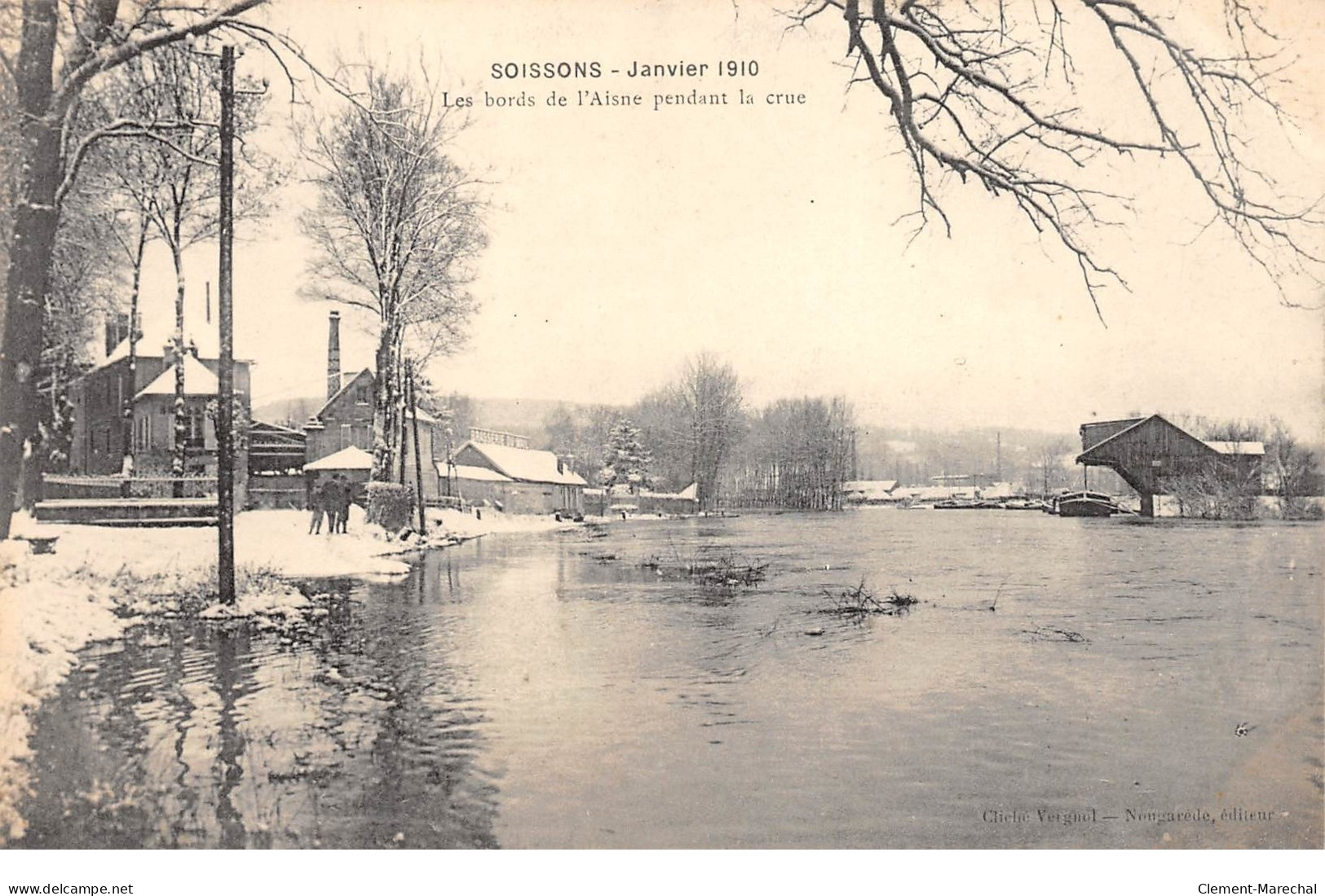 SOISSONS - Janvier 1910 - Les Bords De L'Aisne Pendant La Crue - Très Bon état - Soissons