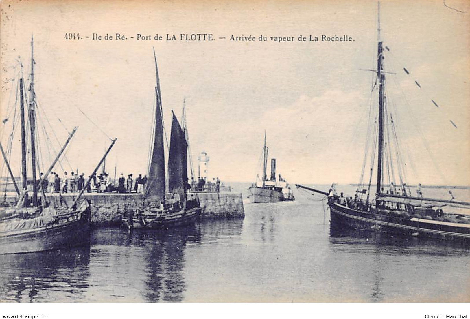 ILE DE RE - Port De LA FLOTTE - Arrivée Du Vapeur De La Rochelle - Très Bon état - Ile De Ré