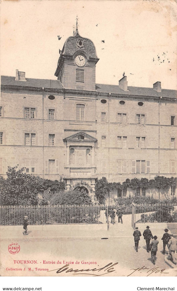 TOURNON - Entrée Du Lycée De Garçons - Très Bon état - Tournon