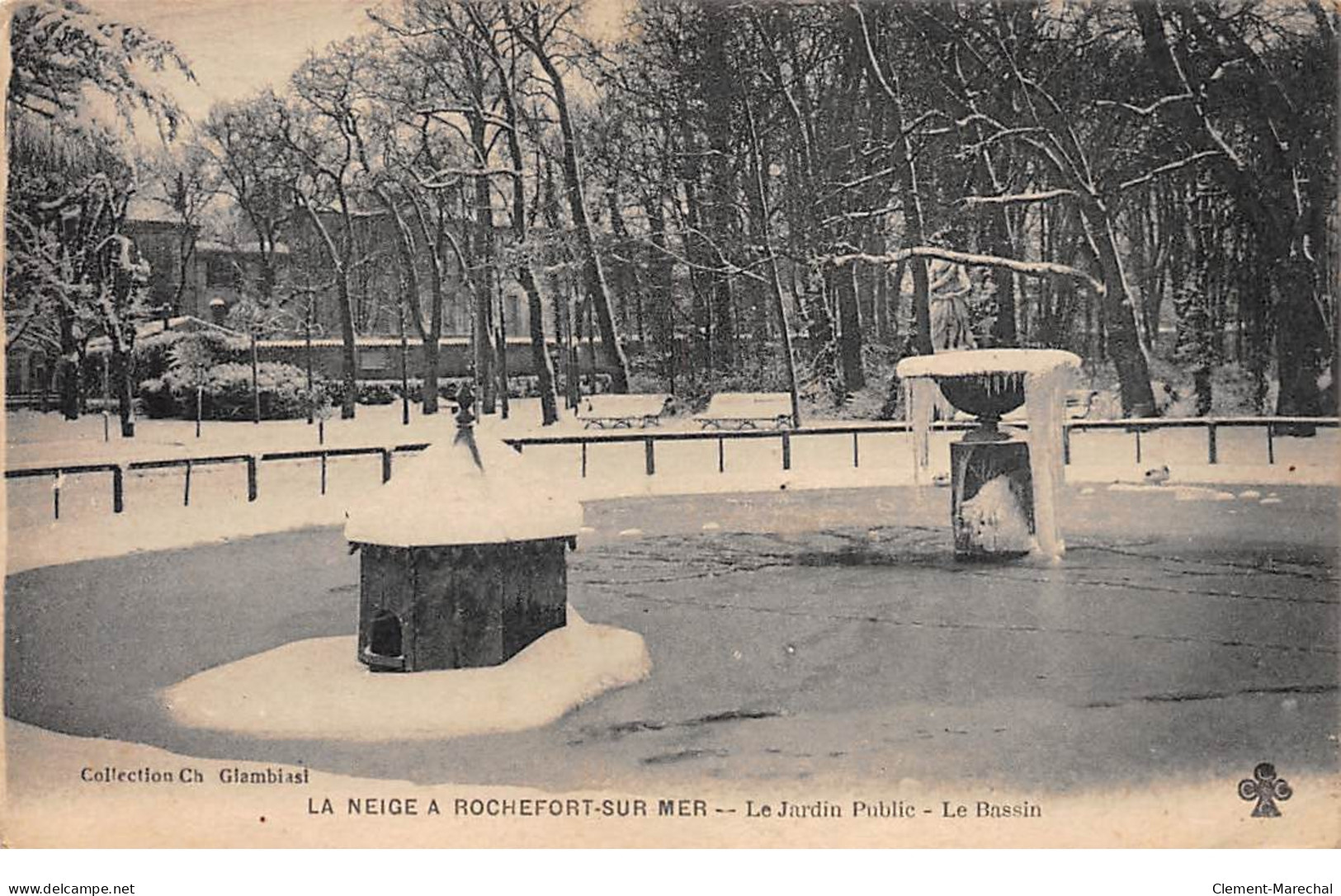 La Neige à ROCHEFORT SUR MER - Le Jardin Public - Le Bassin - Très Bon état - Rochefort