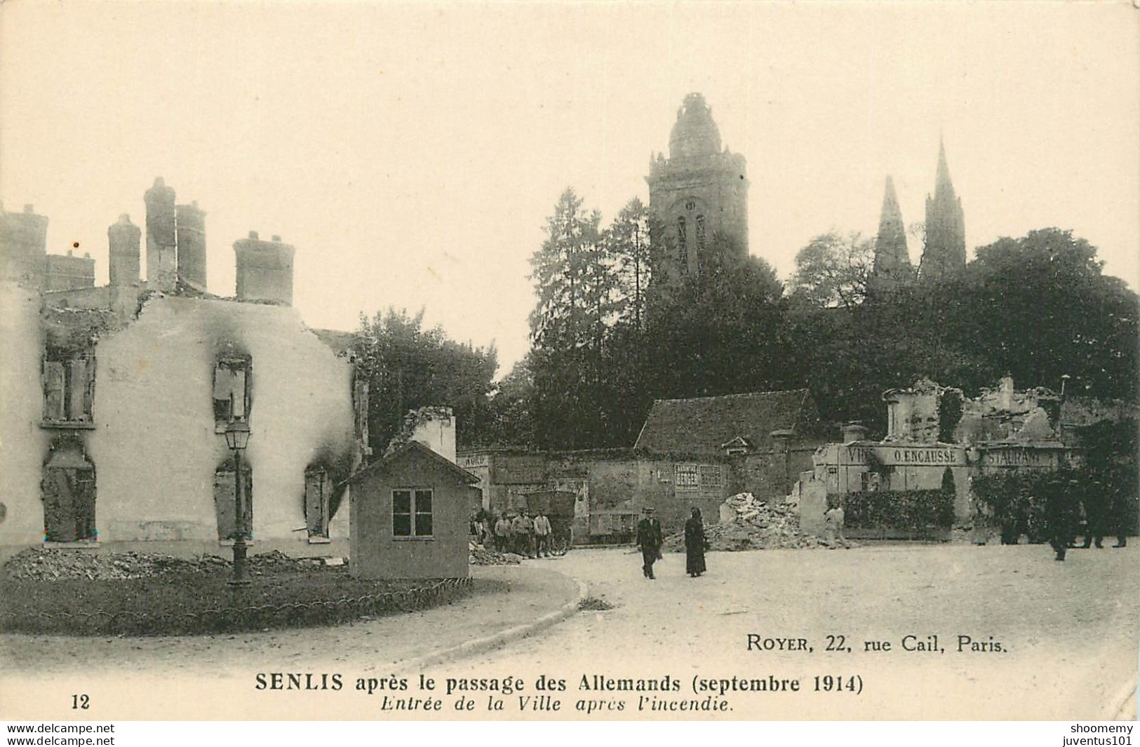 CPA Senlis Après Le Passage Des Allemands-Entrée De La Ville    L1732 - Senlis