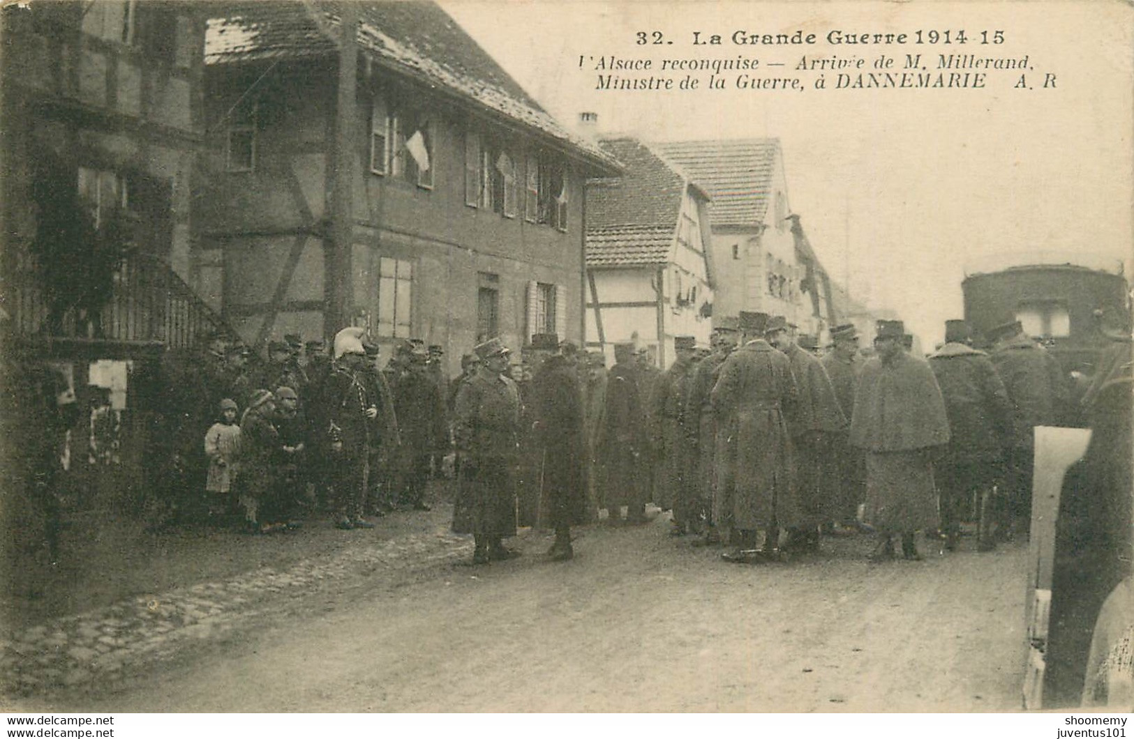 CPA Guerre 1914-1915-L'Alsace Reconquise-Arrivée De M.Millerand à Dannemarie-32    L1732 - Dannemarie