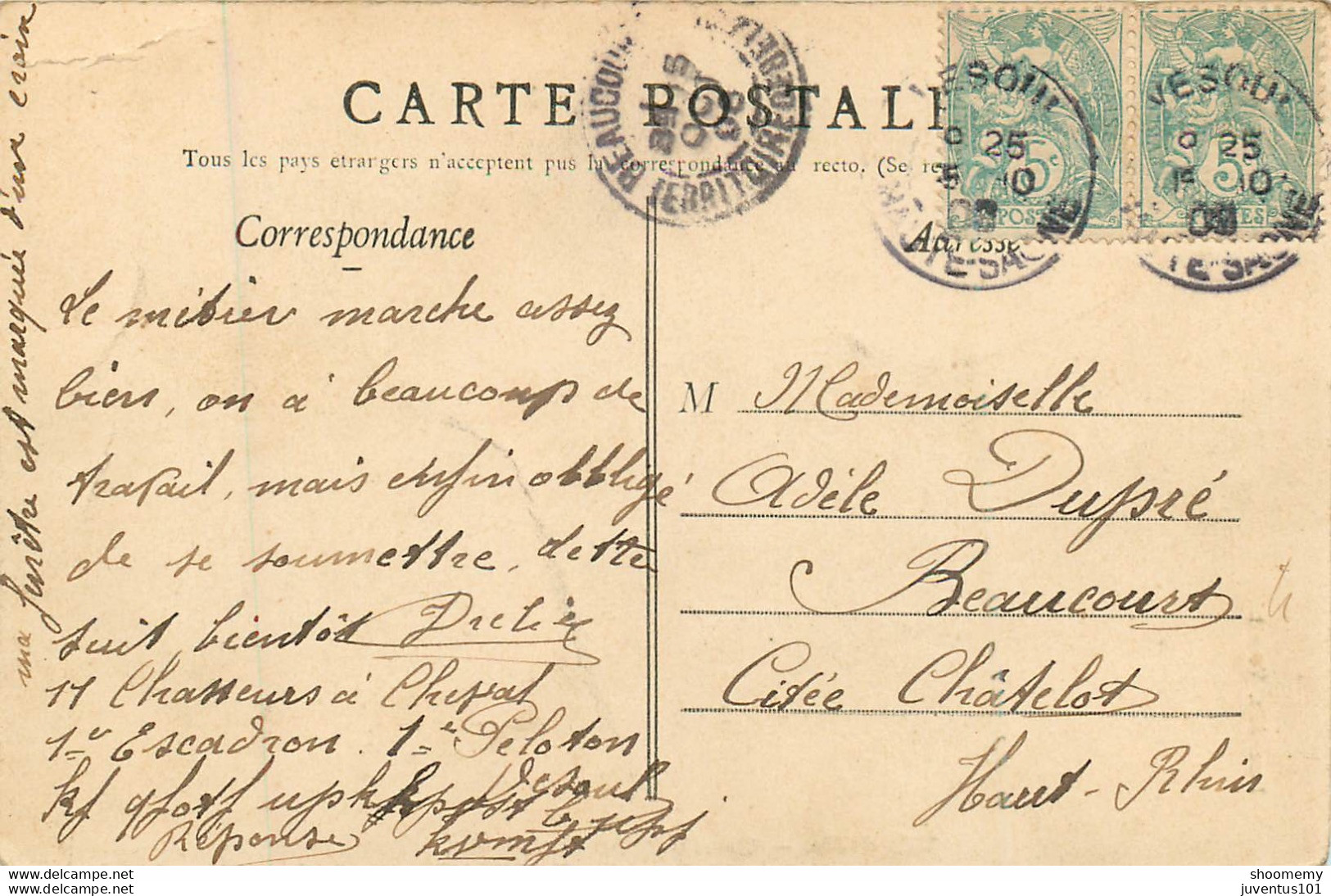 CPA Vesoul-Quartier De Cavalerie-Timbre    L1732 - Vesoul