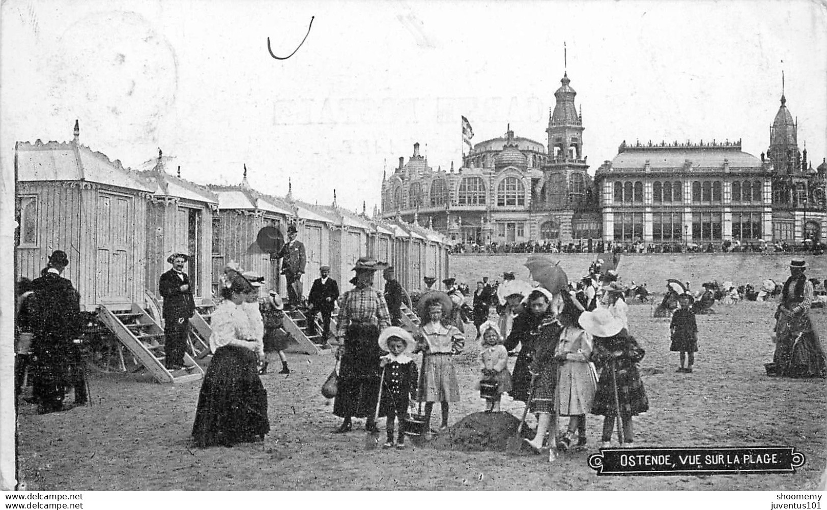 CPA Ostende-Vue Sur La Plage-Timbre   L1732 - Oostende