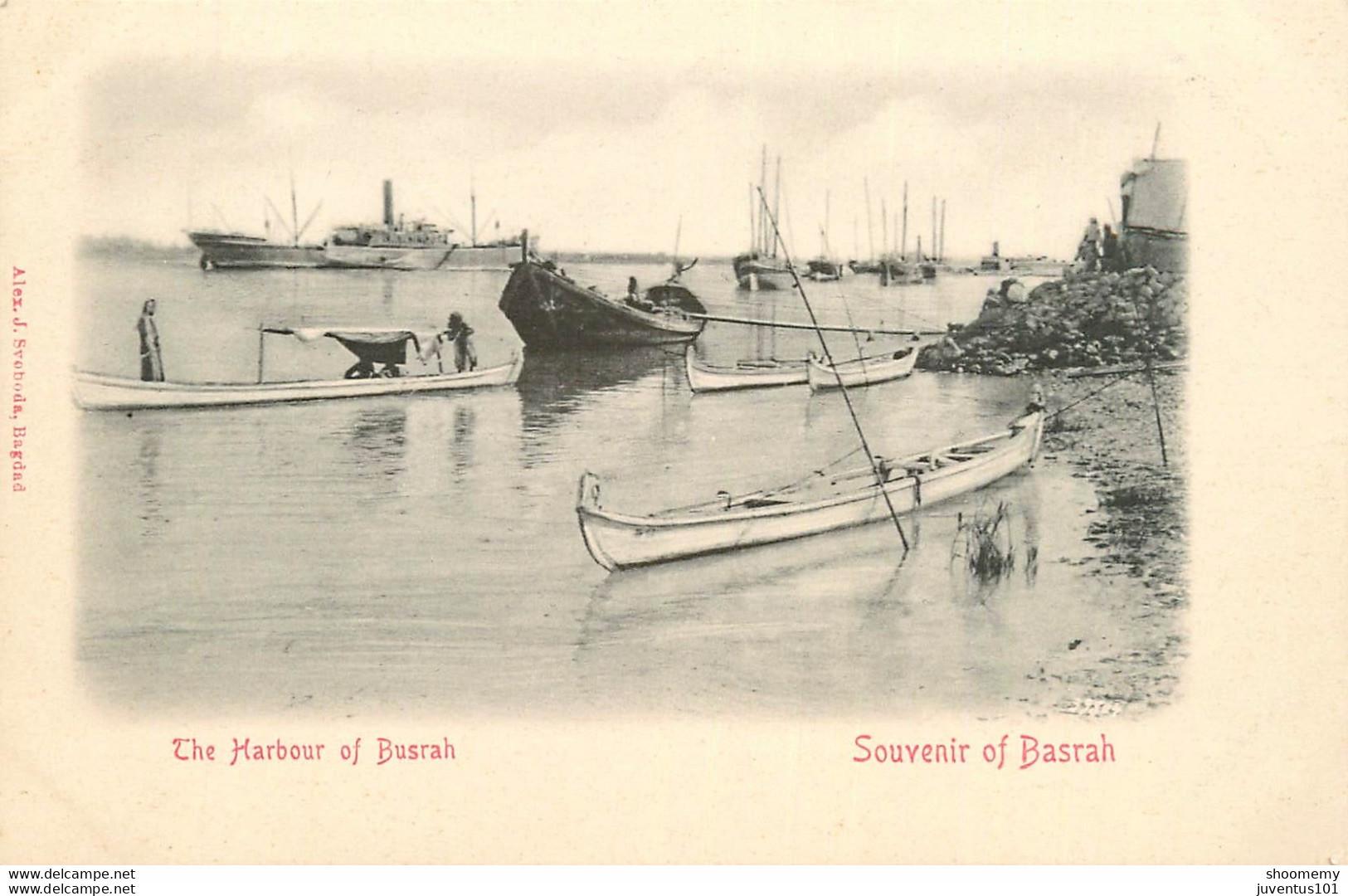 CPA Irak-Iraq-Souvenir Of Basrah-Bassorah-The Harbour Of Busrah-RARE     L1753 - Irak