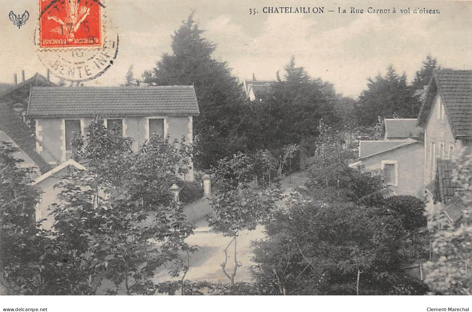 CHATELAILLON - La Rue Carnot à Vol D'oiseau - Très Bon état - Châtelaillon-Plage