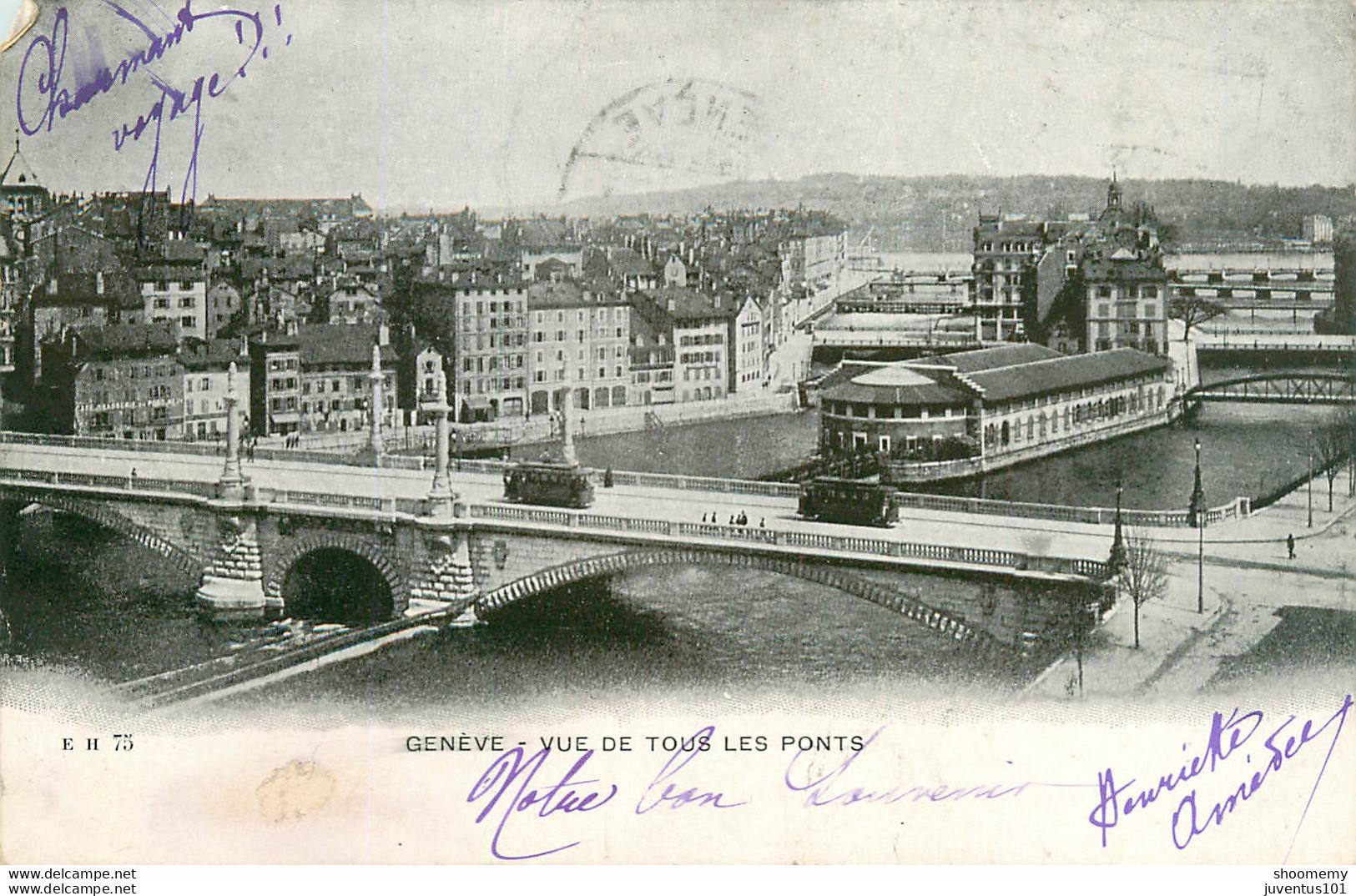 CPA Genève-Vue De Tous Les Ponts-Timbre     L1994 - Genève