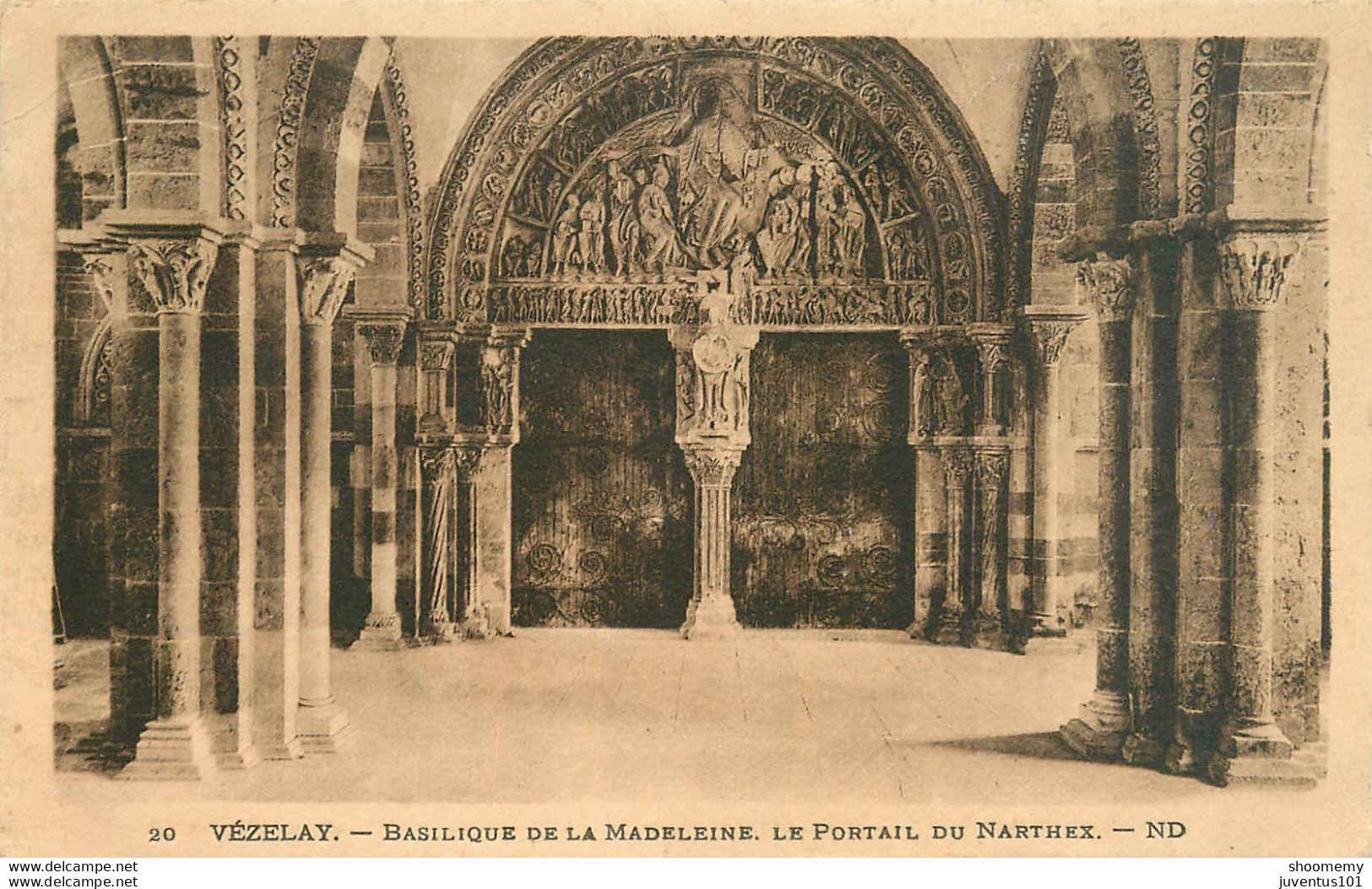 CPA Vezelay-Basilique De La Madeleine-Portail-20-Timbre        L1995 - Vezelay