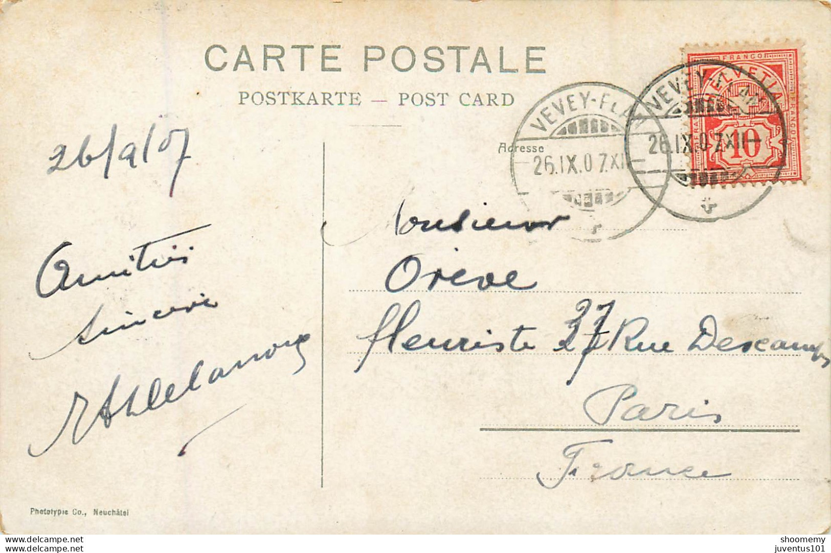 CPA Vevey-Quai Et Débarcadère-La Tour-Timbre      L2376 - Vevey