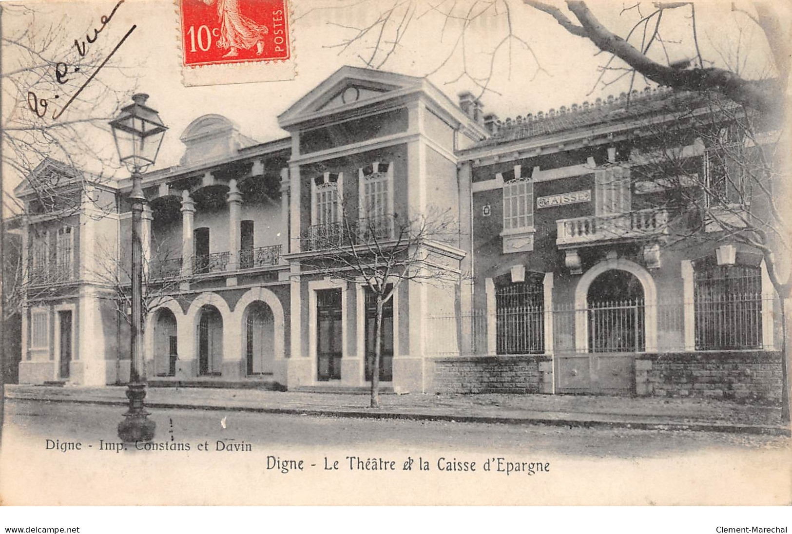 DIGNE - Le Théâtre Et La Caisse D'Epargne - Très Bon état - Digne