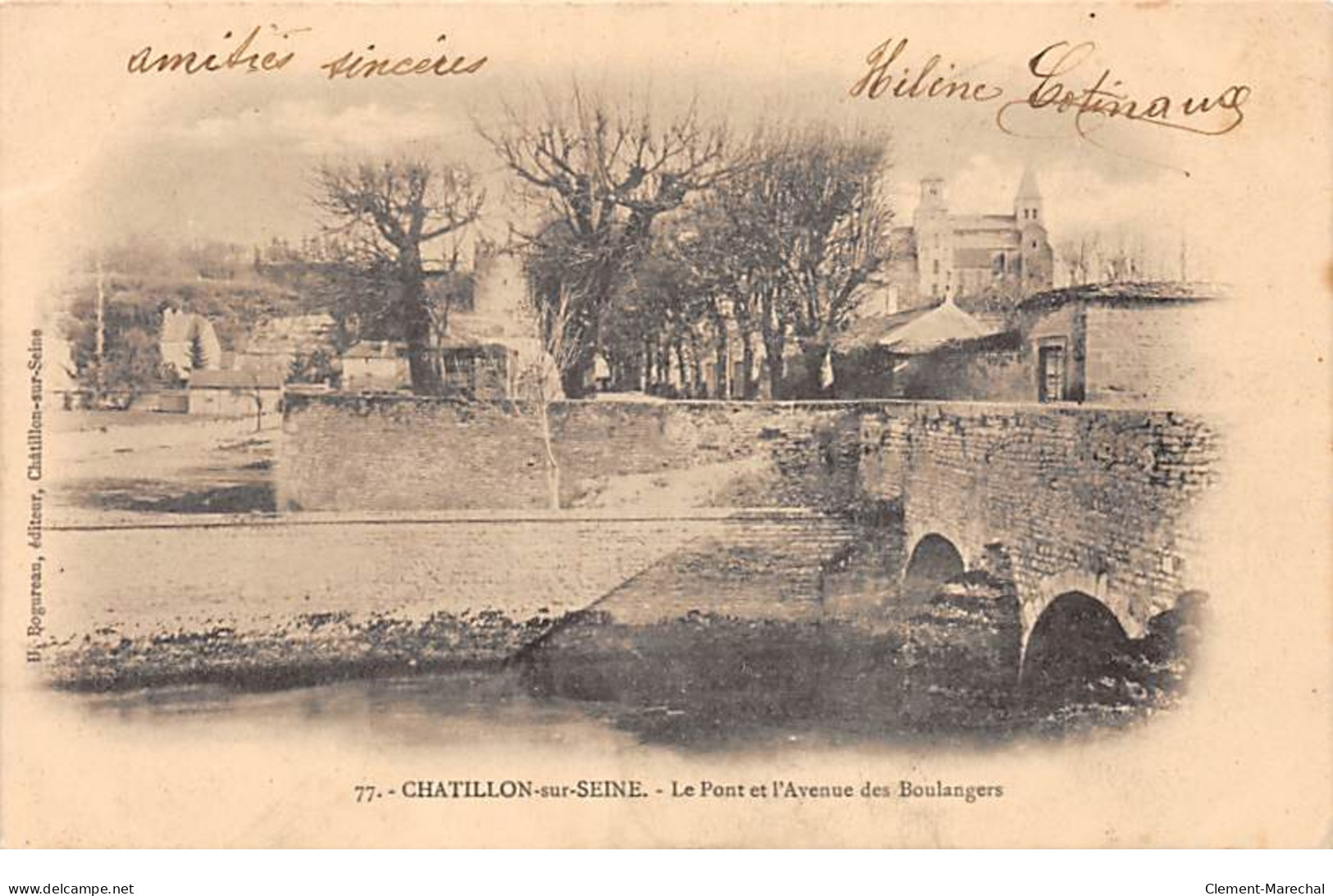 CHATILLON SUR SEINE - Le Pont Et L'Avenue Des Boulangers - Très Bon état - Chatillon Sur Seine