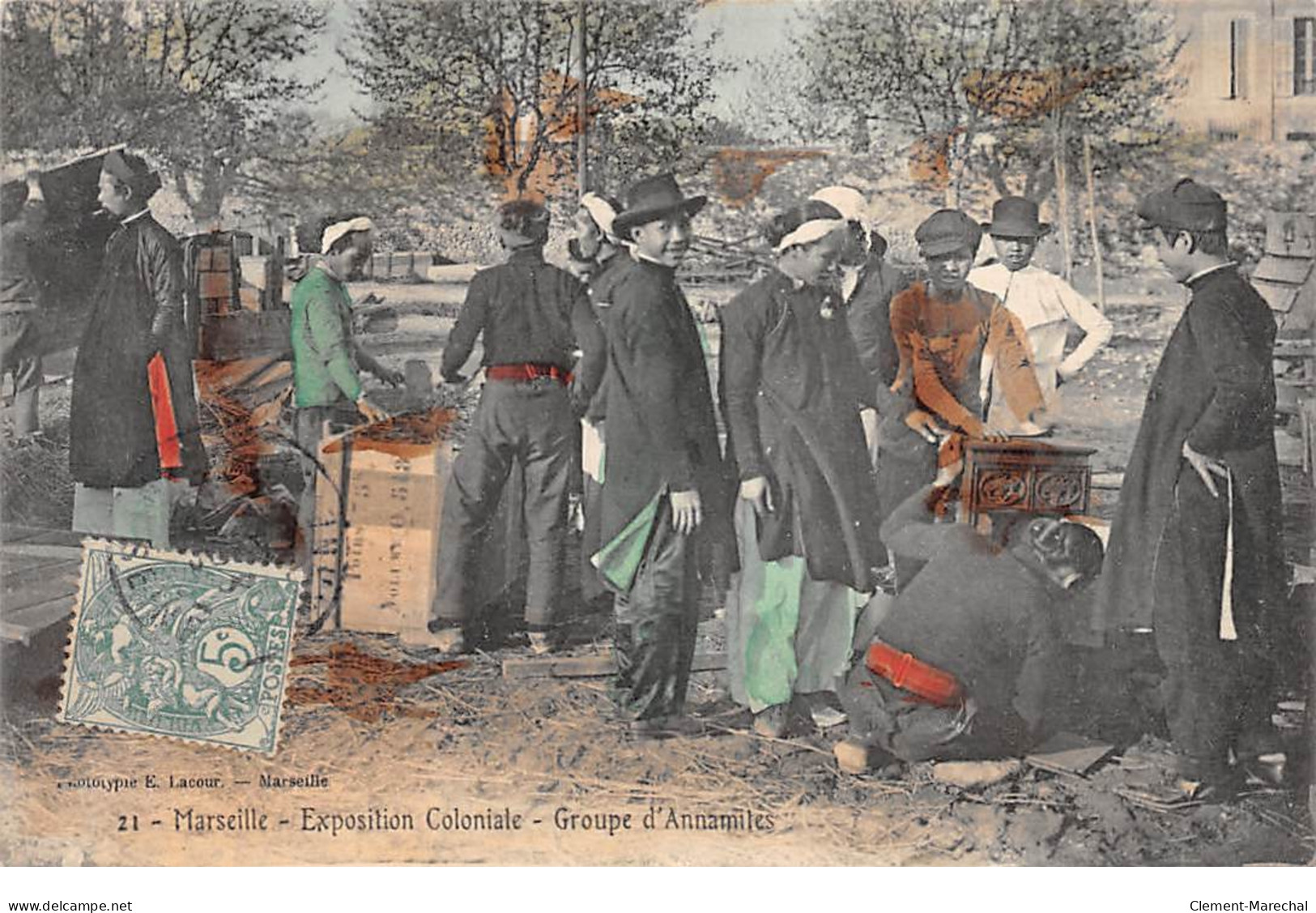 MARSEILLE - Exposition Coloniale - Groupe D'Annamites - Très Bon état - Mostre Coloniali 1906 – 1922