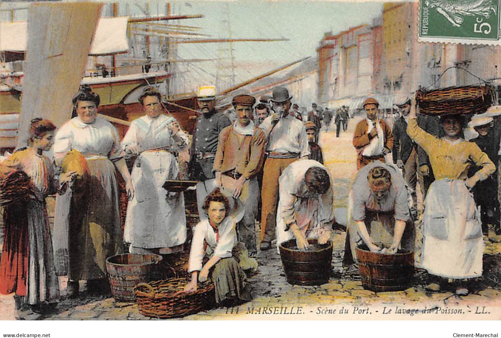 MARSEILLE - Scène Du Port - Le Lavage Du Poissons - Très Bon état - Vecchio Porto (Vieux-Port), Saint Victor, Le Panier