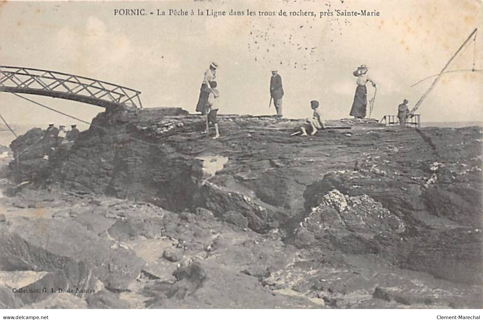 PORNIC - La Pêche à La Ligne Dans Les Trous De Rochers, Près Sainte Marie - Très Bon état - Pornic