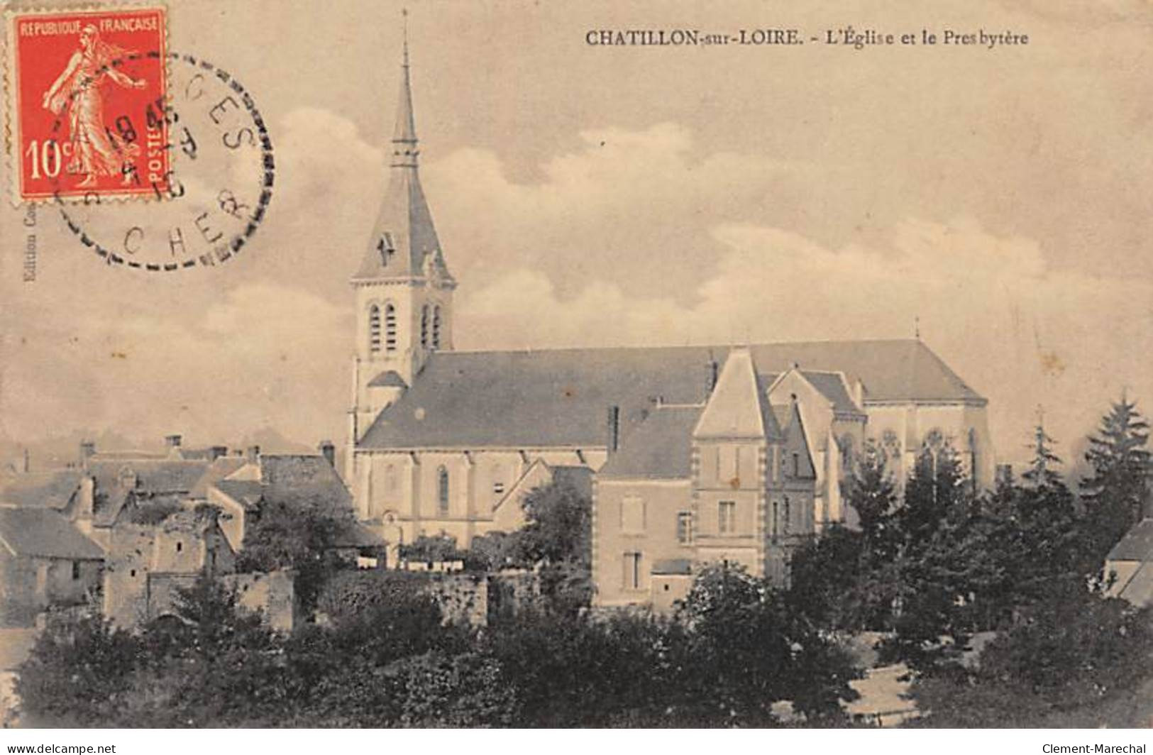 CHATILLON SUR LOIRE - L'Eglise Et Le Presbytère - Très Bon état - Chatillon Sur Loire