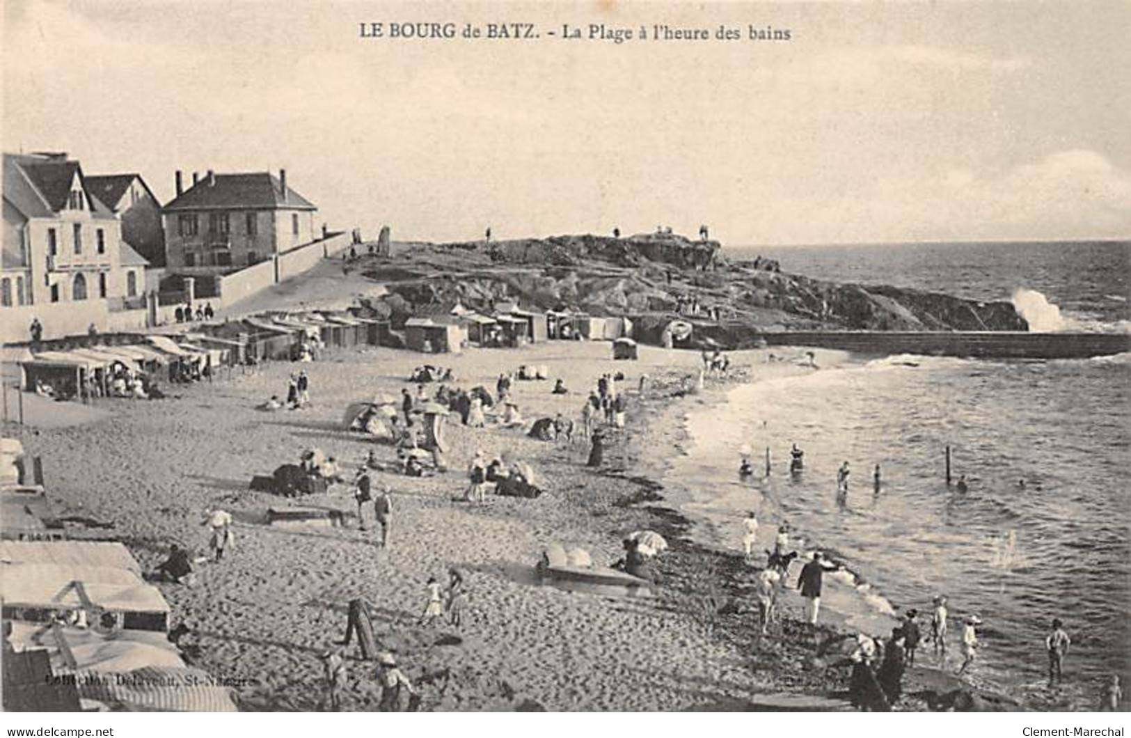 LE BOURG DE BATZ - La Plage à L'heure Des Bains - Très Bon état - Batz-sur-Mer (Bourg De B.)