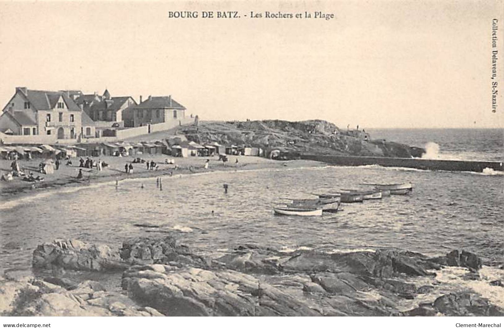 BOURG DE BATZ - Les Rochers Et La Plage - Très Bon état - Batz-sur-Mer (Bourg De B.)
