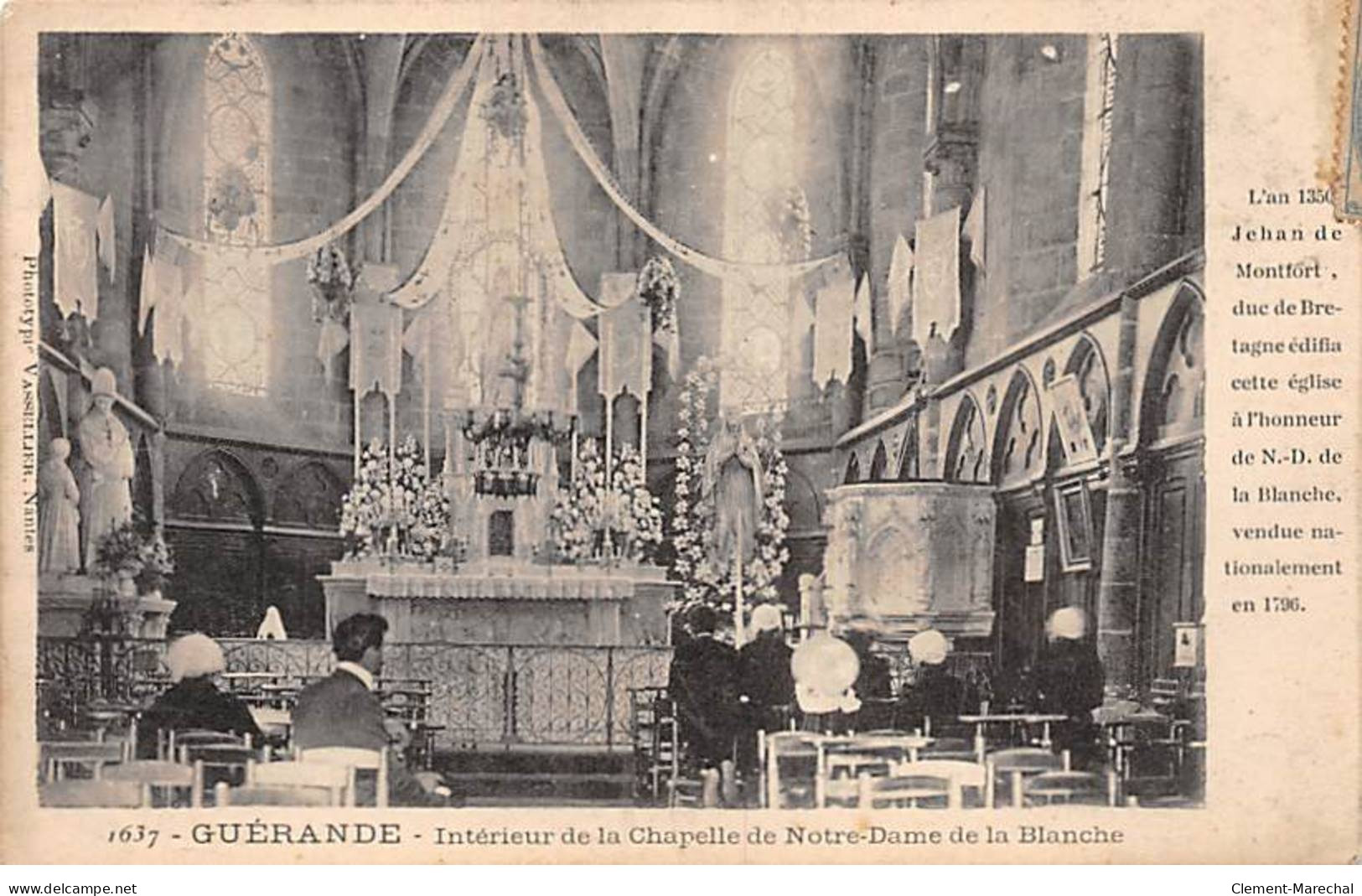 GUERANDE - Intérieur De La Chapelle De Notre Dame De La Blanche - Très Bon état - Guérande