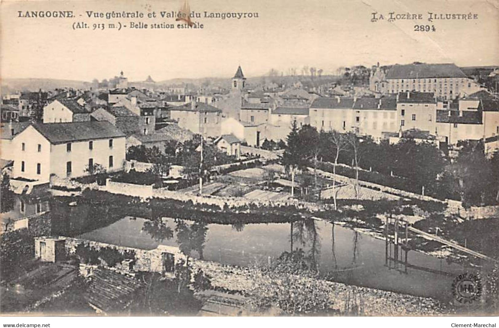 LANGOGNE - Vue Générale Et Vallée Du Langouyrou - état - Langogne