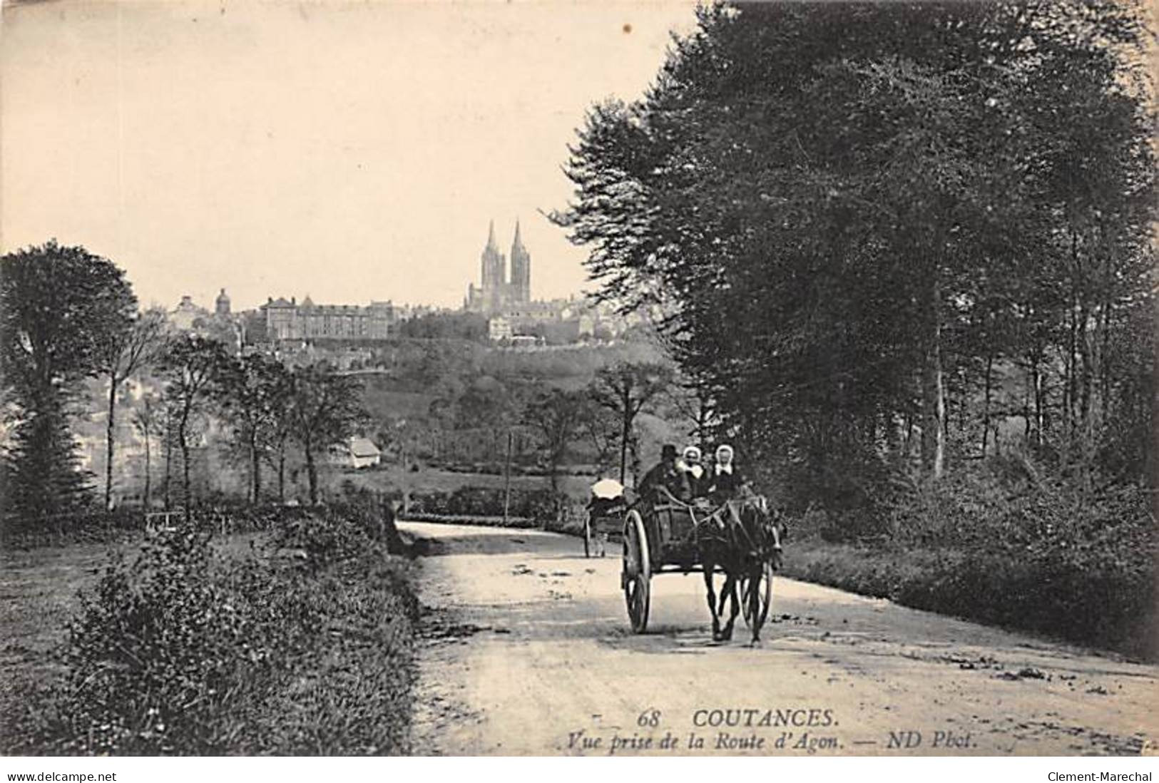 COUTANCES - Vue Prise De La Route D'Agon - Très Bon état - Coutances