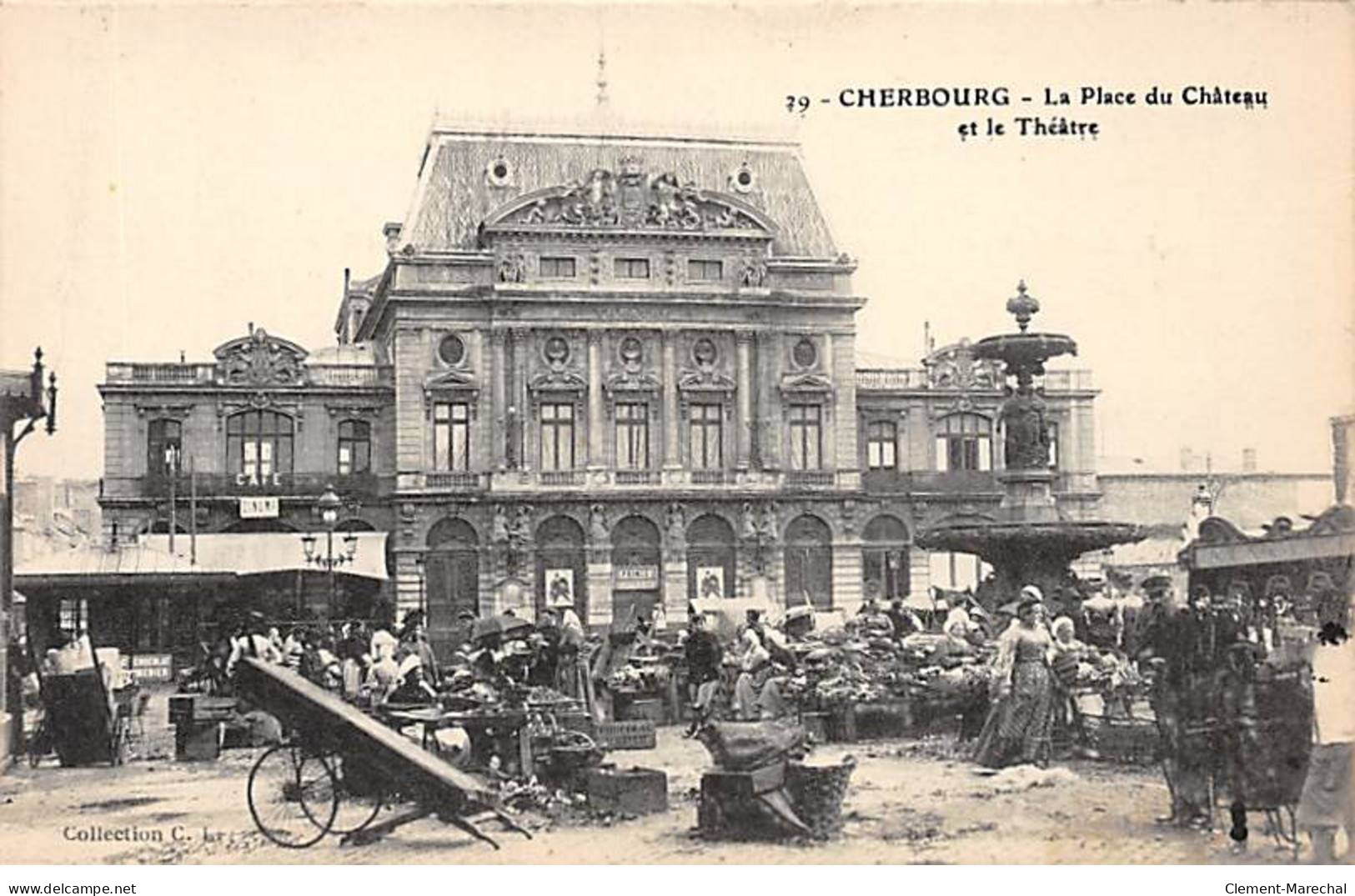 CHERBOURG - La Place Du Château Et Le Théâtre - Très Bon état - Cherbourg