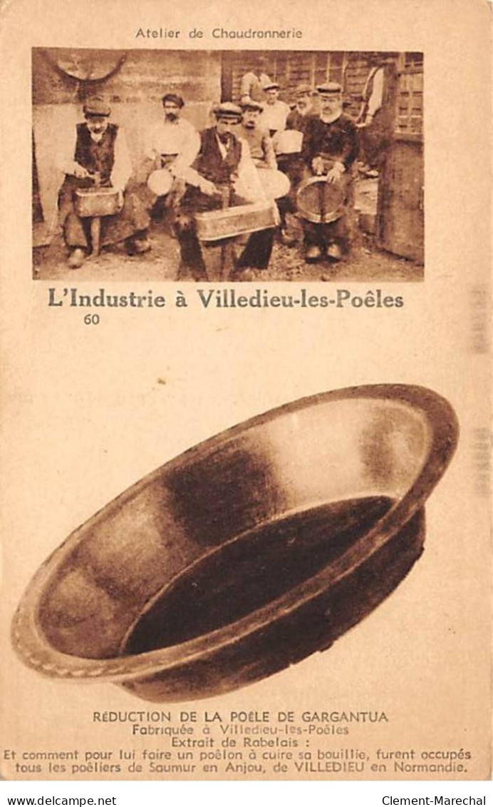 L'Industrie à VILLEDIEU LES POELES - Atelier De Chaudronnerie - Réduction De La Poêle De Gargantua - Très Bon état - Villedieu