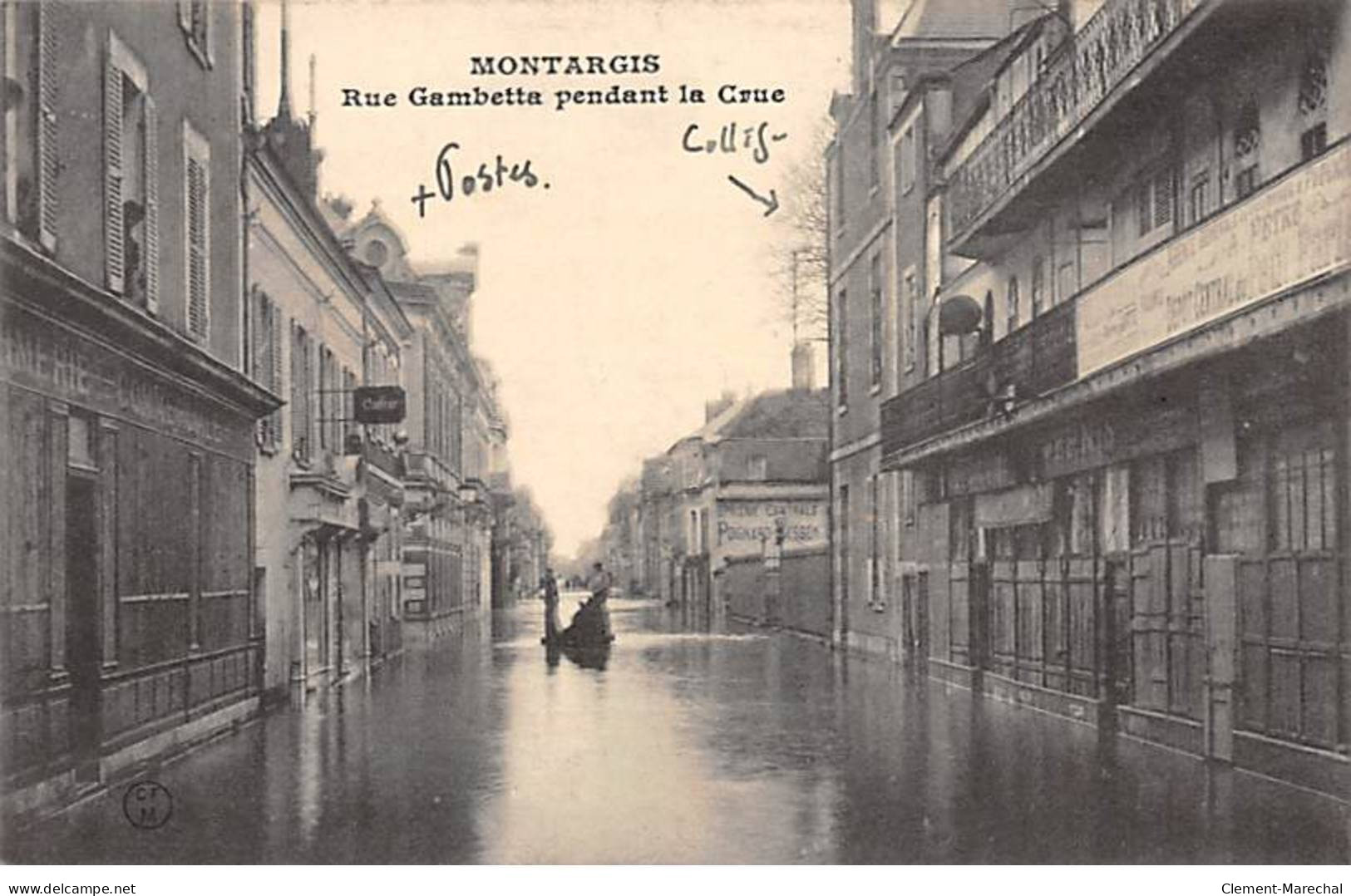 MONTARGIS - Rue Gambetta Pendant La Crue - Très Bon état - Montargis