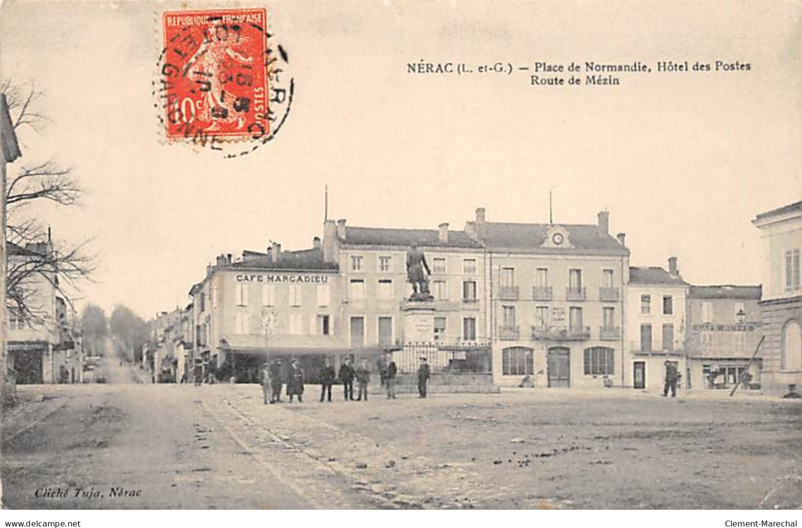 NERAC - Place De Normandie, Hôtel Des Postes - Route De Mézin - Très Bon état - Nerac