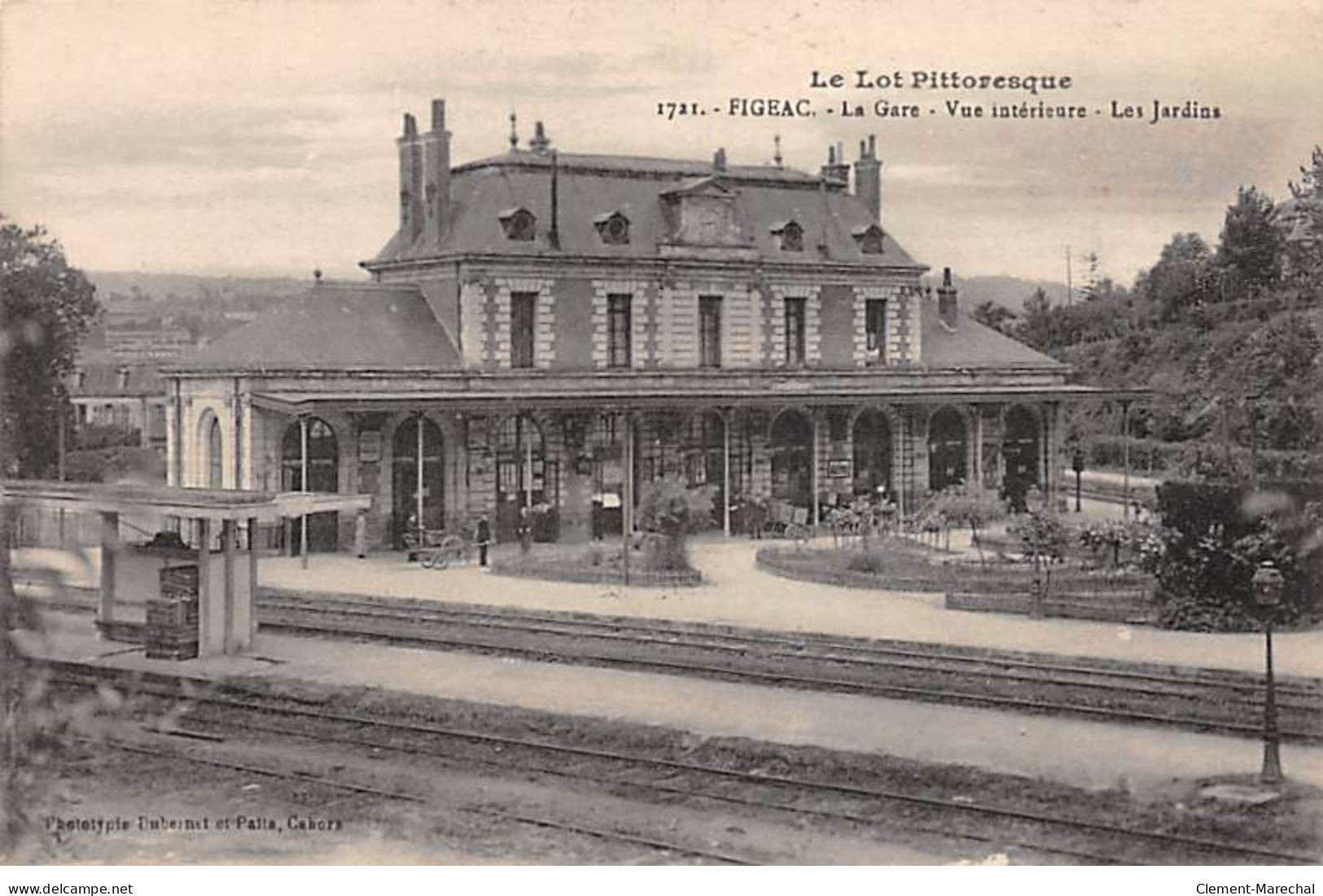 FIGEAC - La Gare - Vue Intérieure - Les Jardins - Très Bon état - Figeac