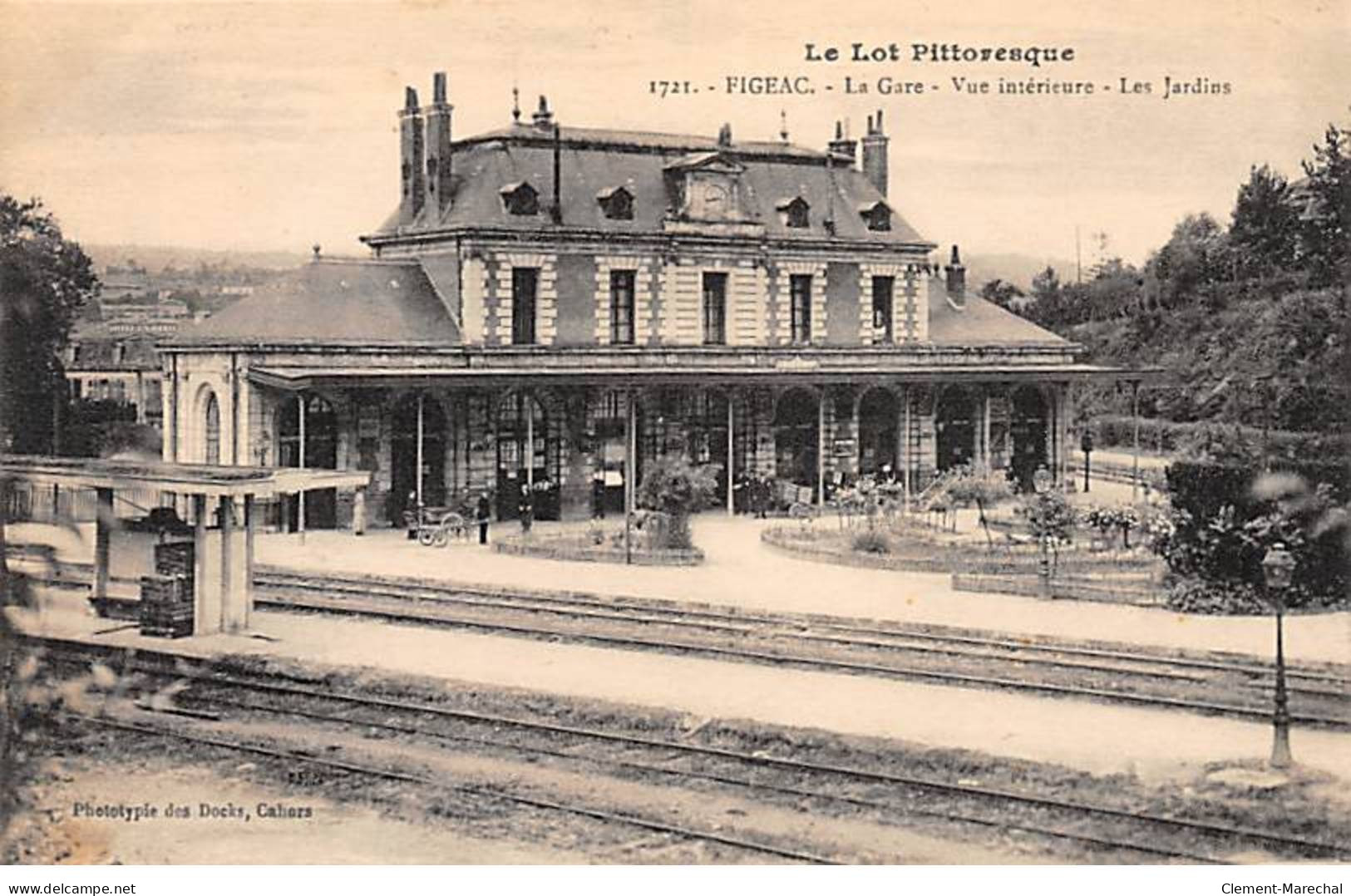 FIGEAC - La Gare - Vue Intérieure - Les Jardins - Très Bon état - Figeac