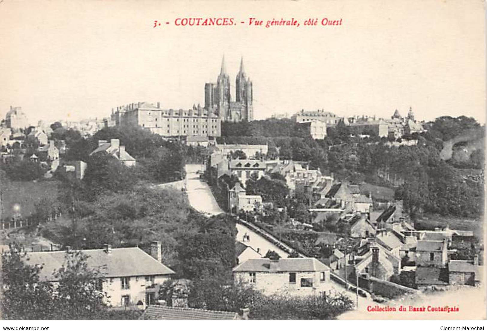 COUTANCES - Vue Générale, Côté Ouest - Très Bon état - Coutances