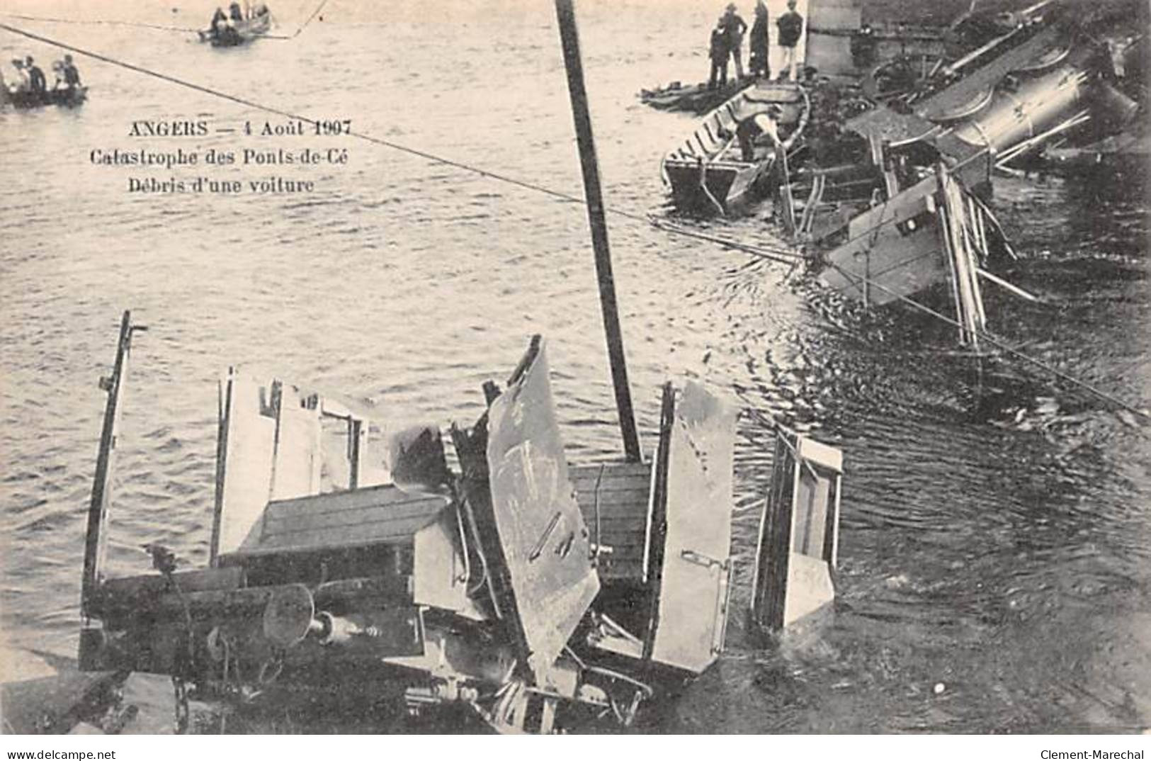 ANGERS - 4 Août 1907 - Catastrophe Des PONTS DE CE - Débris D'une Voiture - Très Bon état - Les Ponts De Ce