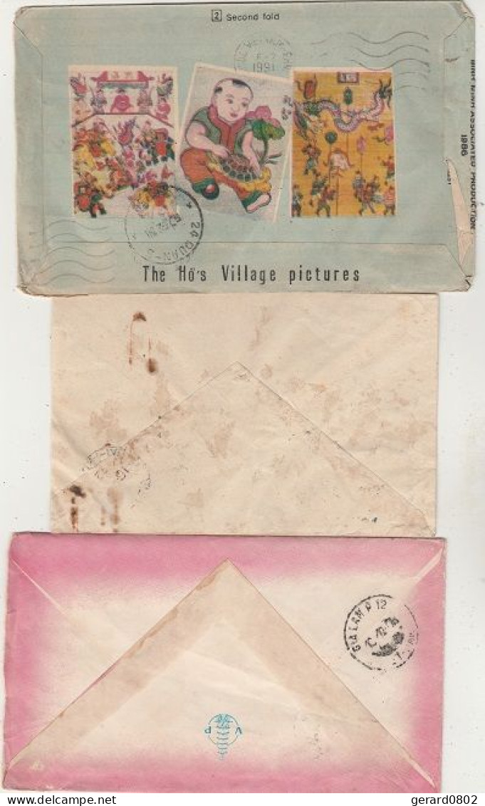 VIETNAM - Lot De 5 Lettres Illustrées - L3 - Viêt-Nam