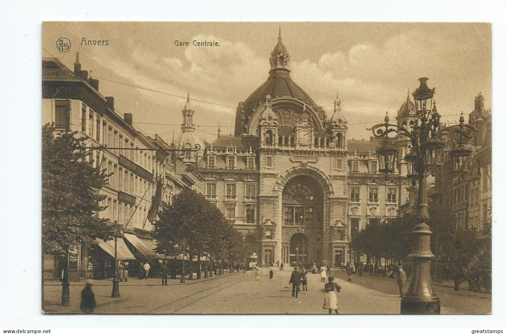 Postcard Railway Anvers Belgium Central Station Gare Centrale. Unused - Bahnhöfe Mit Zügen