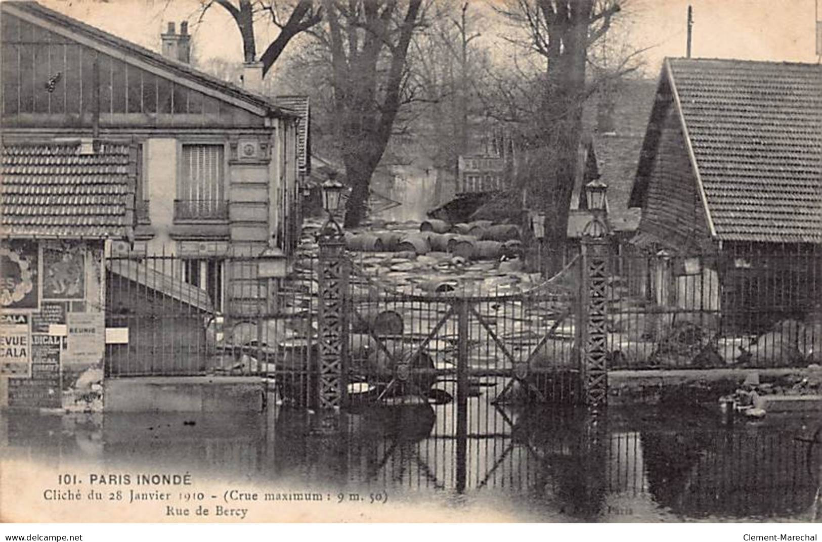 PARIS - Paris Inondé 1910 - Rue De Bercy - Très Bon état - District 12