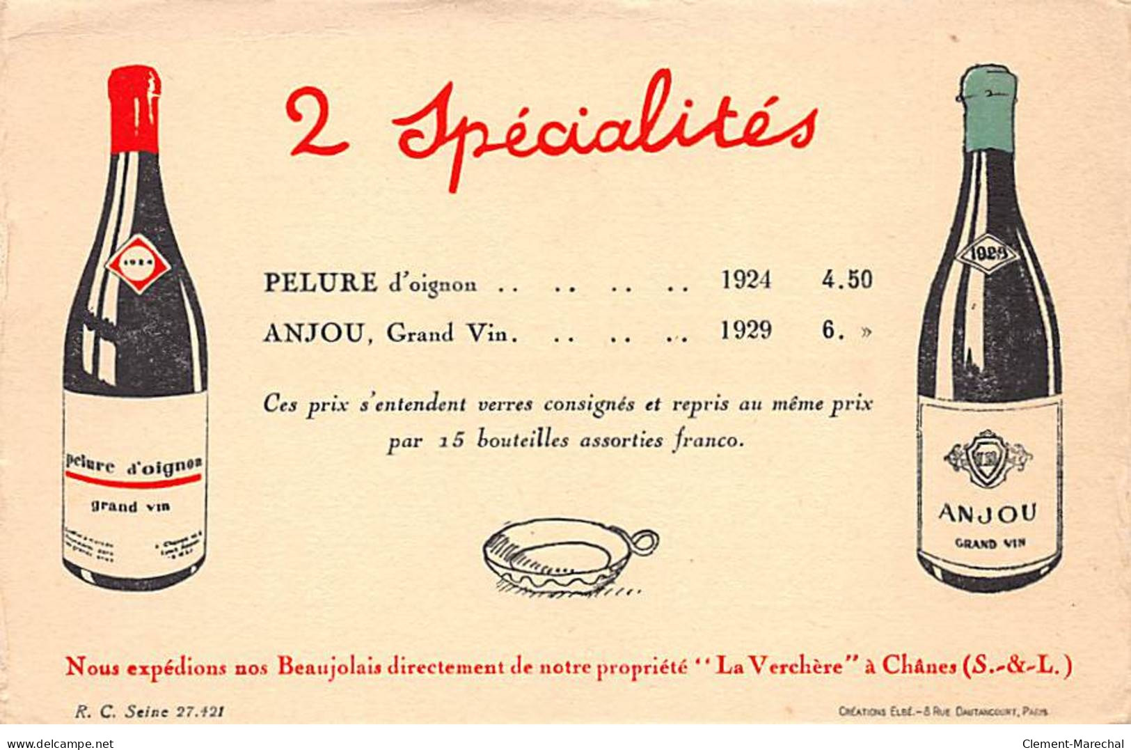 PARIS - " Cuvillier Et Moreau " Propriétaires De Vignobles à Chablis - Rue Du Port De Bercy - Très Bon état - Arrondissement: 12