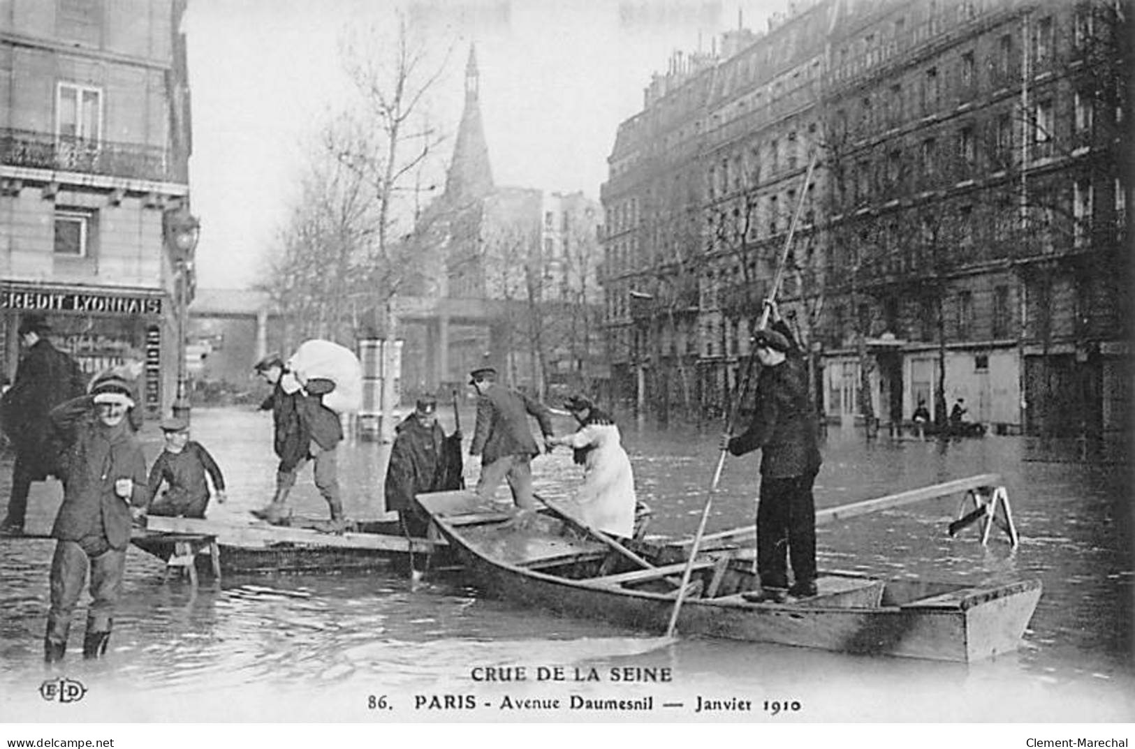 PARIS - Crue De La Seine 1910 - Avenue Daumesnil - Très Bon état - District 12