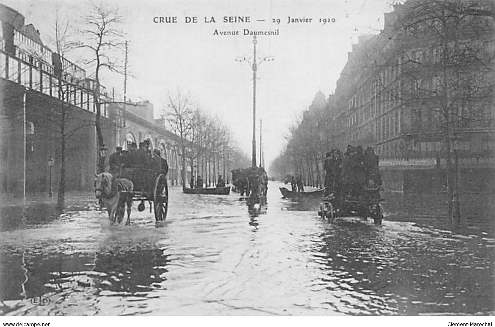 PARIS - Crue De La Seine 1910 - Avenue Daumesnil - Très Bon état - District 12