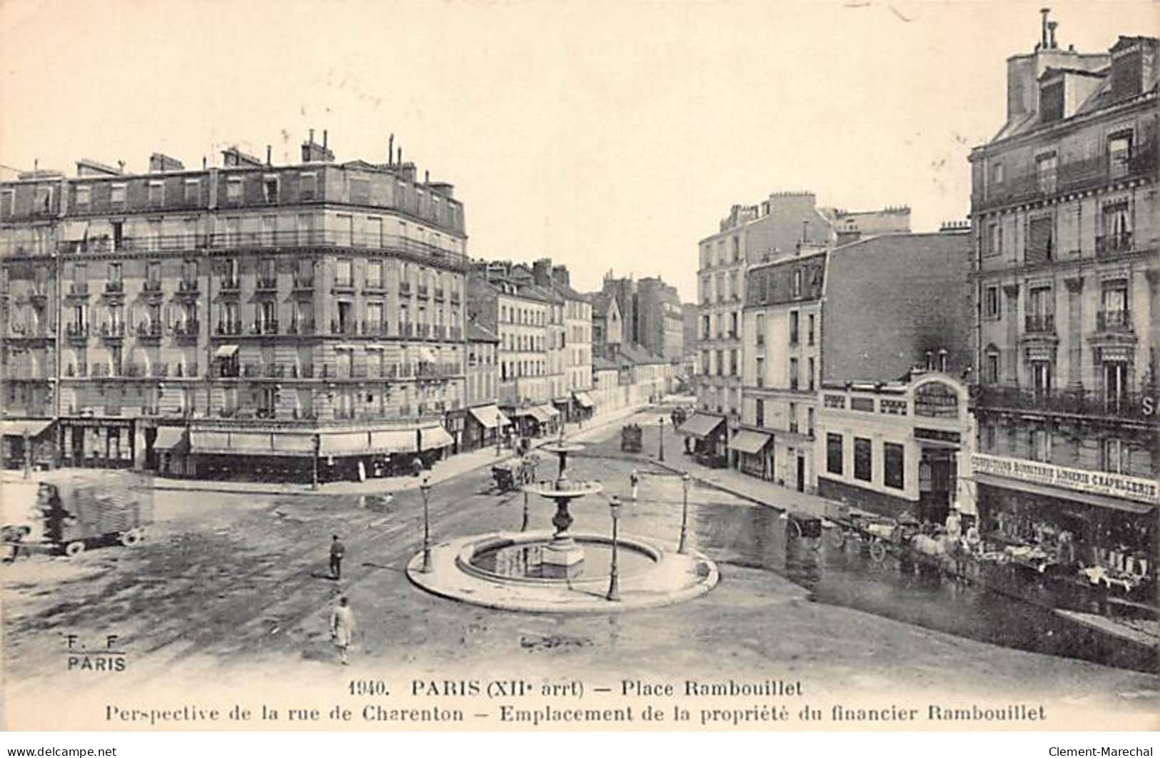 PARIS - Place Rambouillet - Perspective De La Rue De Charenton - F. F. - Très Bon état - Arrondissement: 12