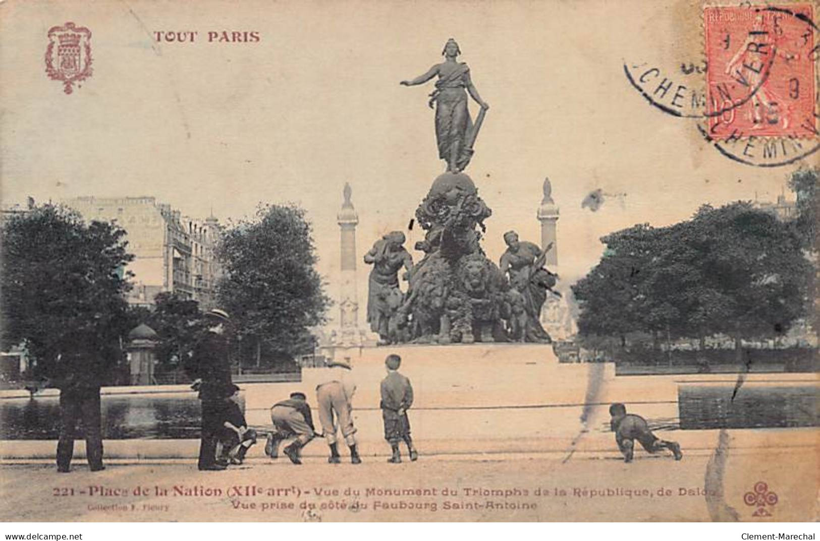 TOUT PARIS - Place De La Nation - F. Fleury - état - Distrito: 12