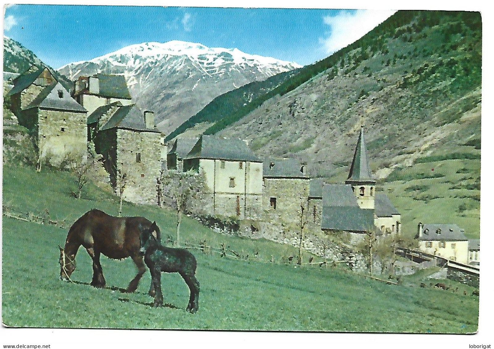 VISTA PARCIAL DESDE LA CARRTERA DEL TUNEL.- VALLE DE ARAN, PIRINEOS .- GAUSACH / LLEIDA.- ( CATALUNYA) - Lérida