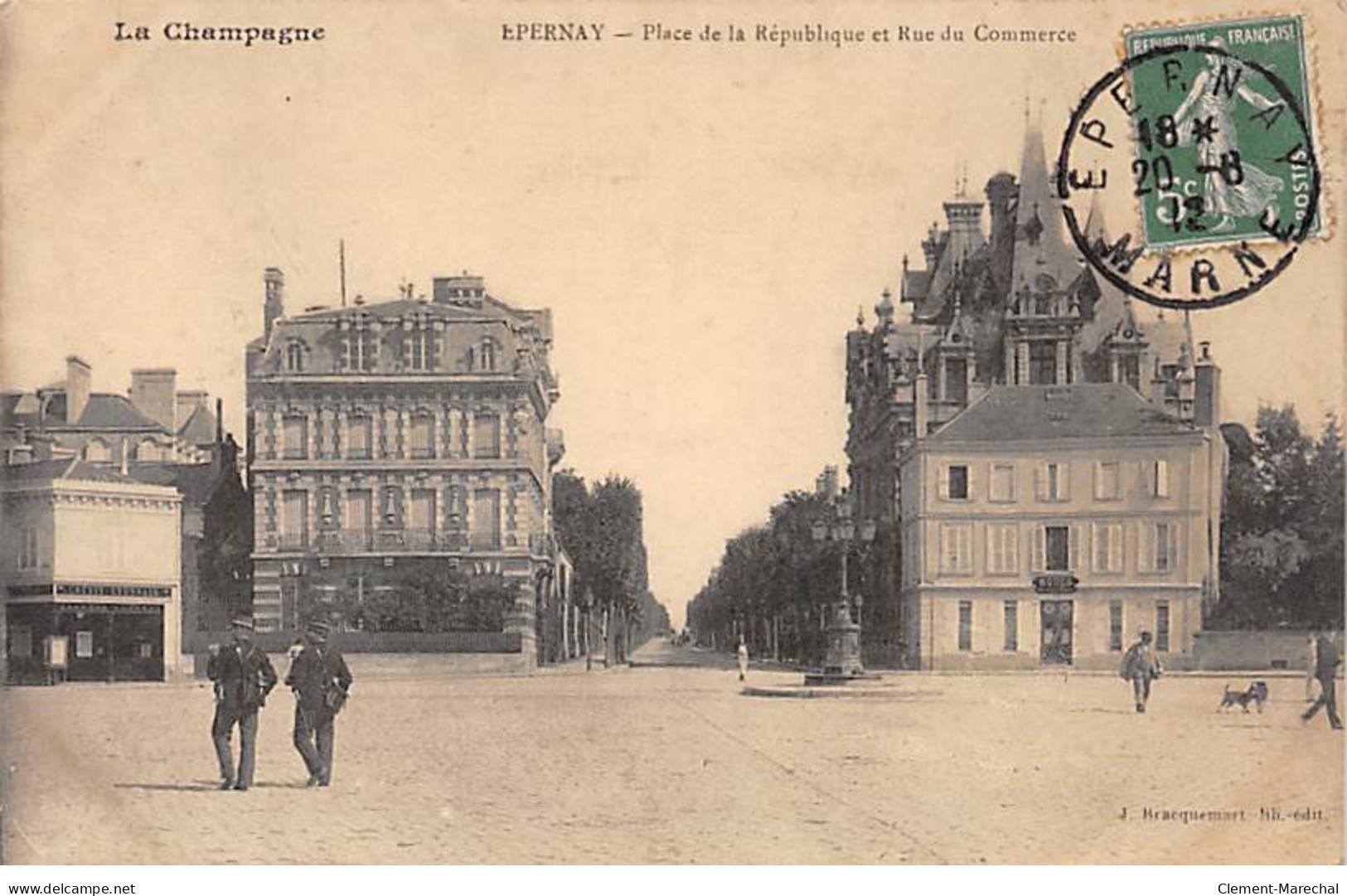 EPERNAY - Place De La République Et Rue Du Commerce - Très Bon état - Epernay