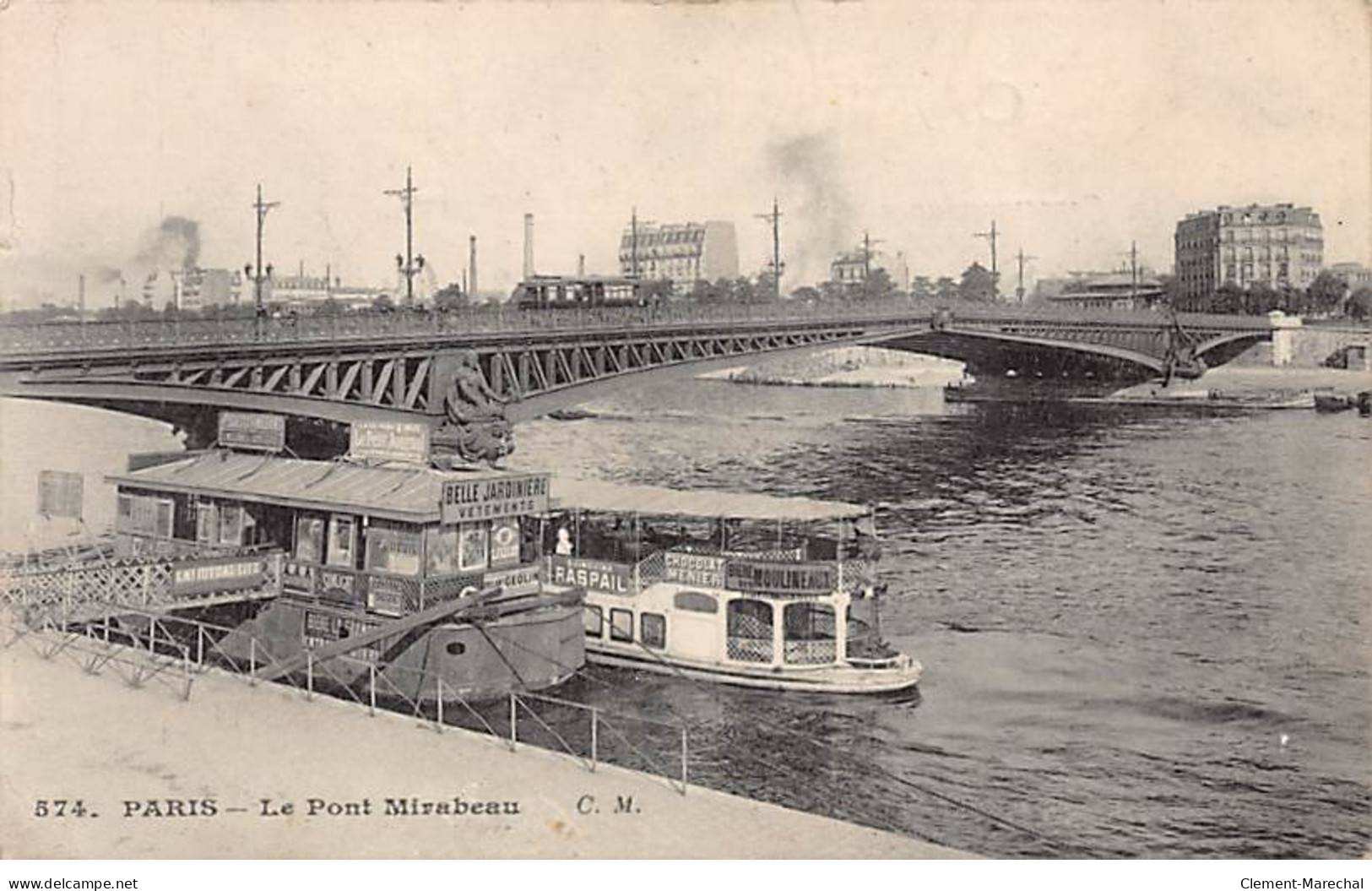 PARIS - Le Pont Mirabeau - Très Bon état - Arrondissement: 15