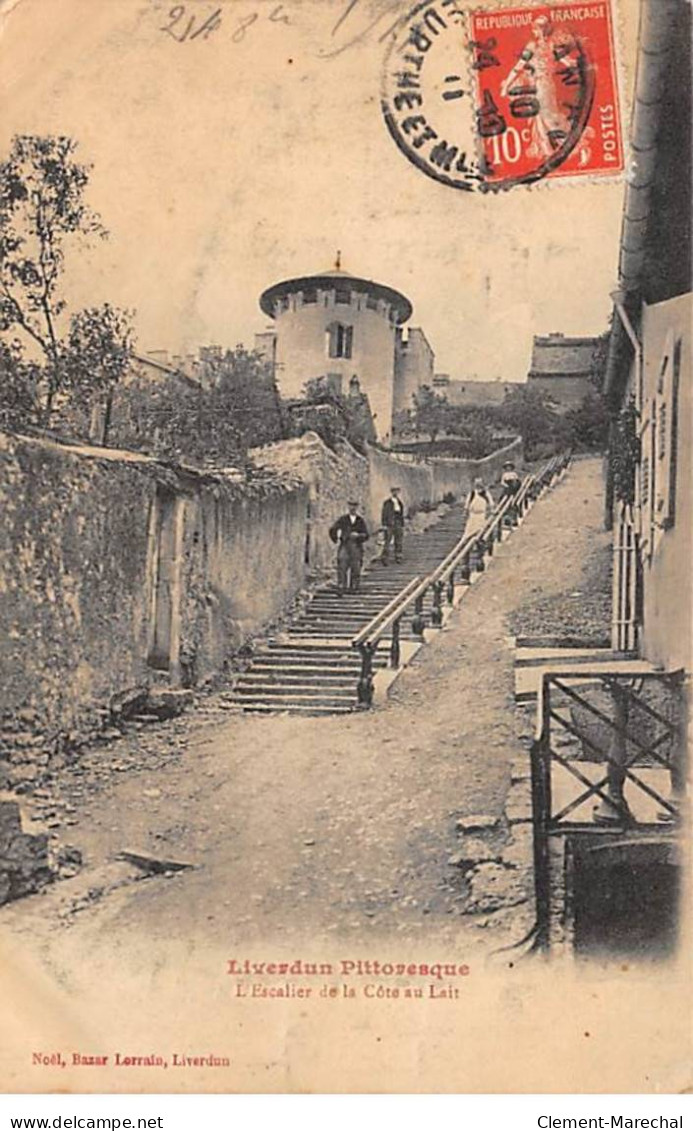 LIVERDUN Pittoresque - L'Escalier De La Côte Au Lait - Très Bon état - Liverdun