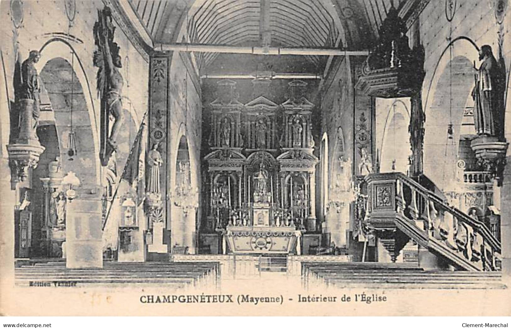 CHAMPGENETEUX - Intérieur De L'Eglise - Très Bon état - Other & Unclassified