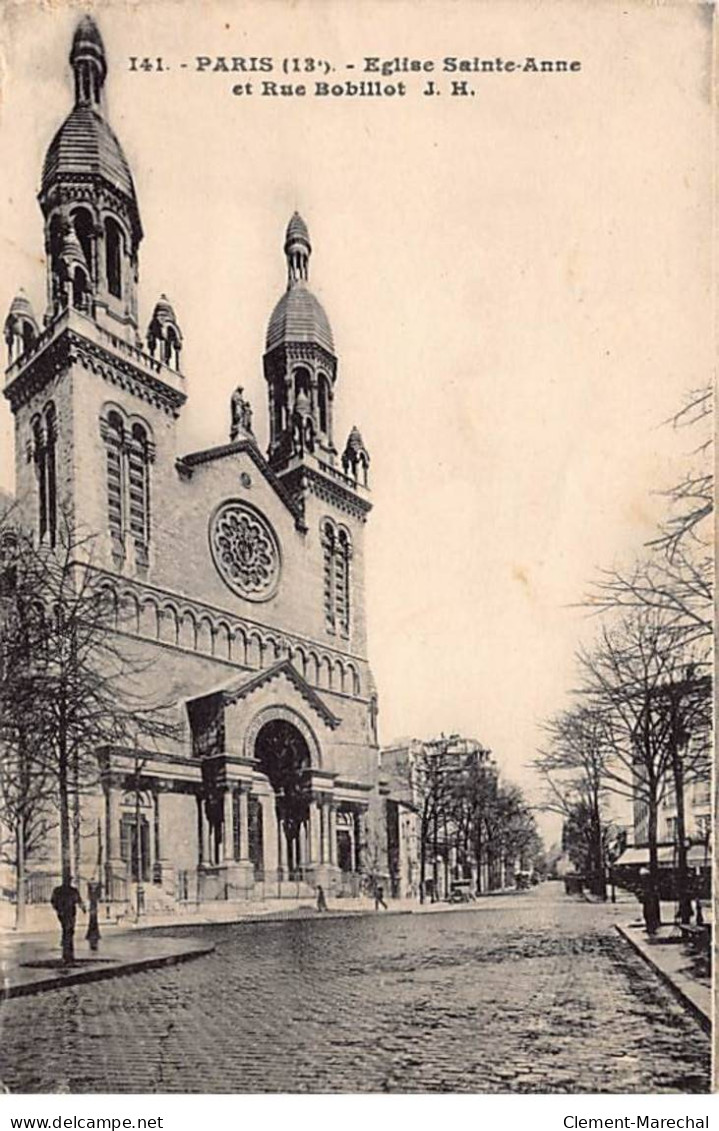 PARIS - Eglise Sainte Anne Et Rue Bobillot - Très Bon état - Distretto: 13