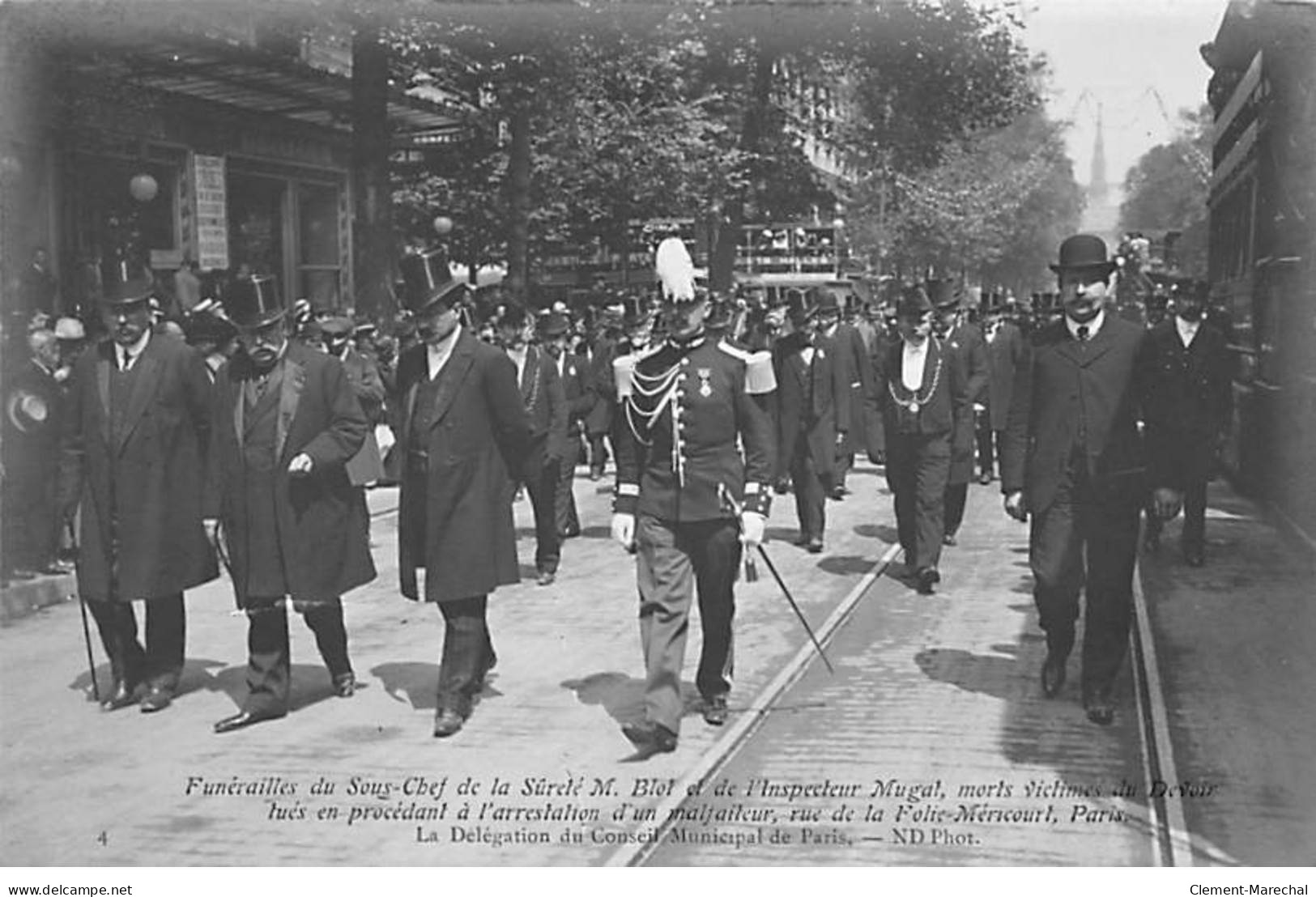 PARIS - Funérailles Du Sous Chef De La Sûreté M. Blot Et De L'Inspecteur Mugat - Très Bon état - Paris (11)